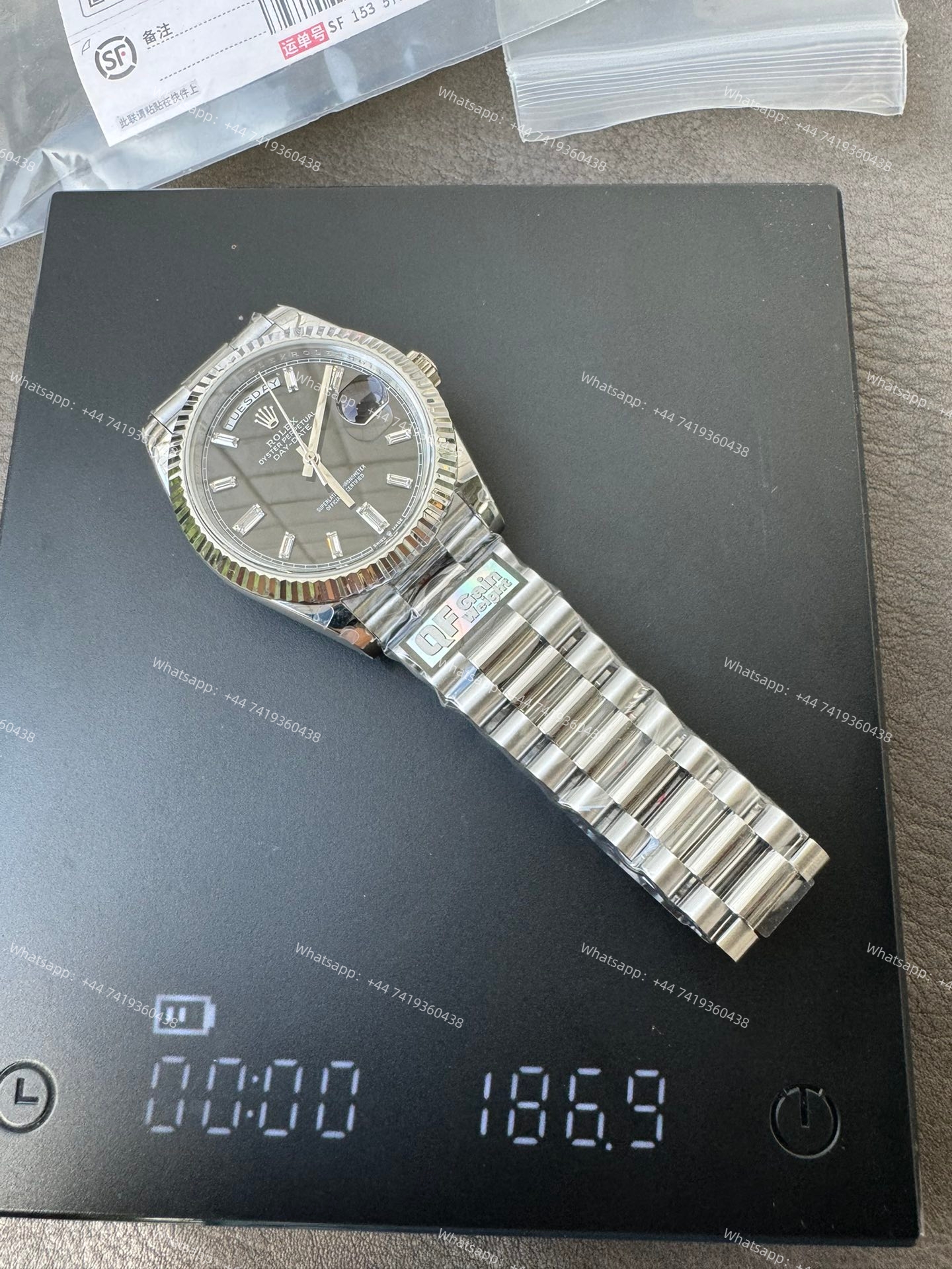 Rolex Day-Date m228236-0004 Black diamond-set dial President bracelet 3255 Movement (40mm) Best Super Clone