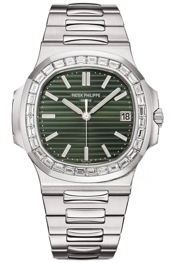 Patek Philippe Super Clone Nautilus 5711/1300A-001 Green Dial Diamond Bezel 40MM