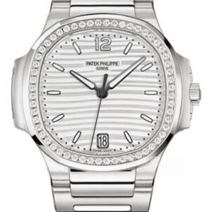 Patek Philippe Super Clone Nautilus 7118/1200A-010 White Dial Diamond Bezel 35.2mm