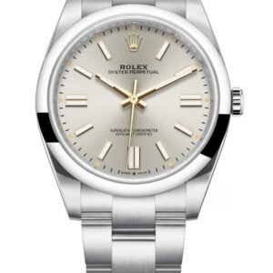 Rolex Super Clone Oyster Perpetual M124300-0001 Silver Dial 41MM