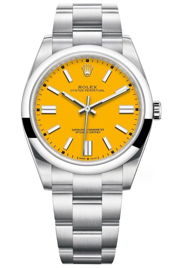 Rolex Super Clone Oyster Perpetual M124300-0004 Yellow Dial