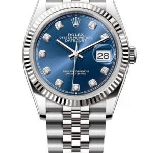 Rolex Datejust M126234-0037 Blue Diamond Dial 1:1 Replica Jubilee 36MM 3235 Movement Super Clone Watch