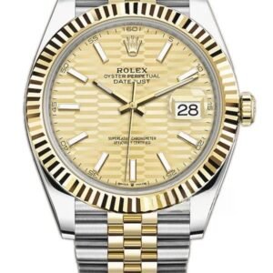 Rolex Datejust M126333-0022 Water Ripple Gold Dial 1:1 Replica Jubilee 41MM 3235 Movement Super Clone Watch