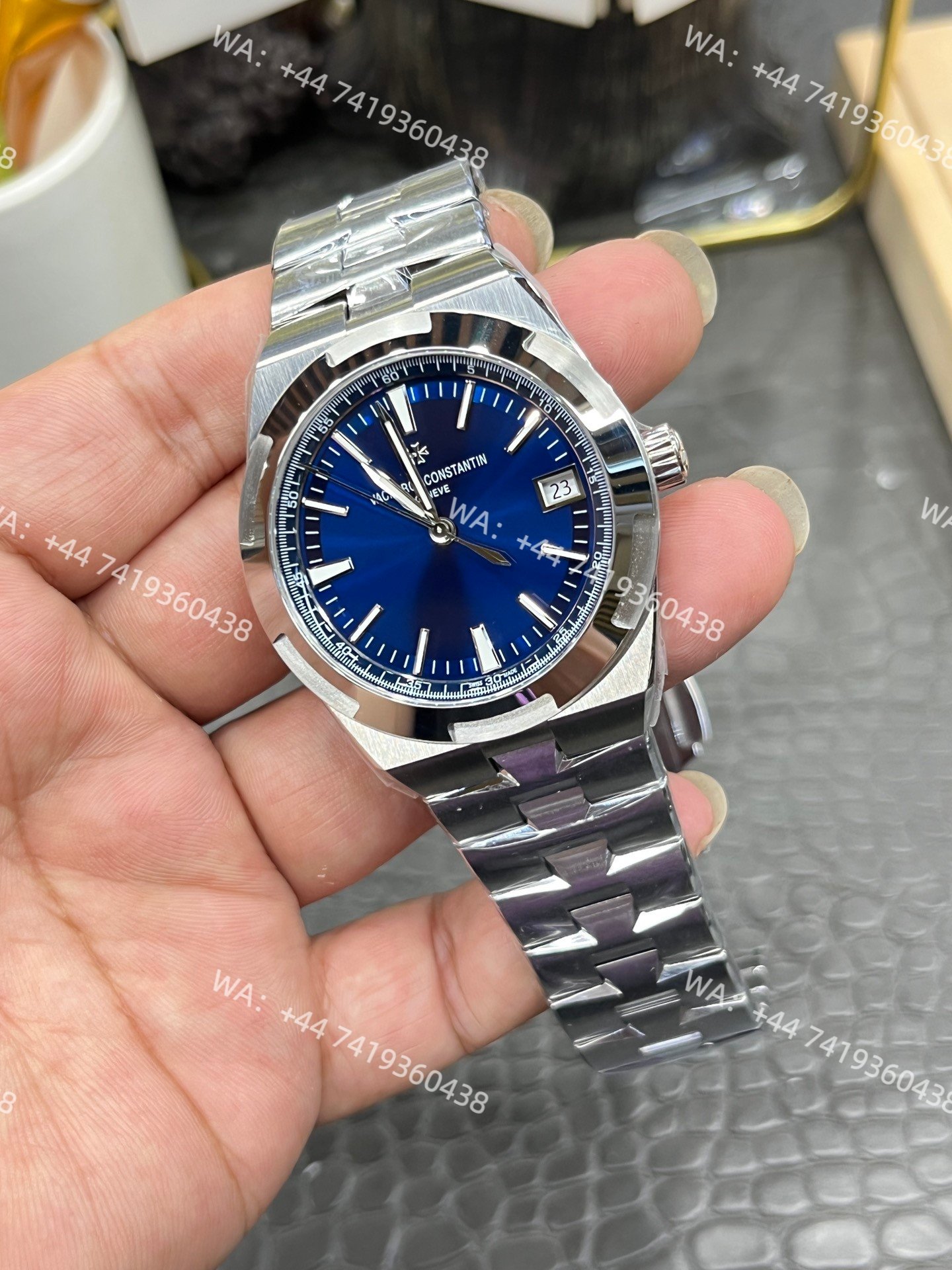 Super Clone Vacheron Constantin Overseas 4500V/210A-B128 – Stainless Steel Blue Dial Watch