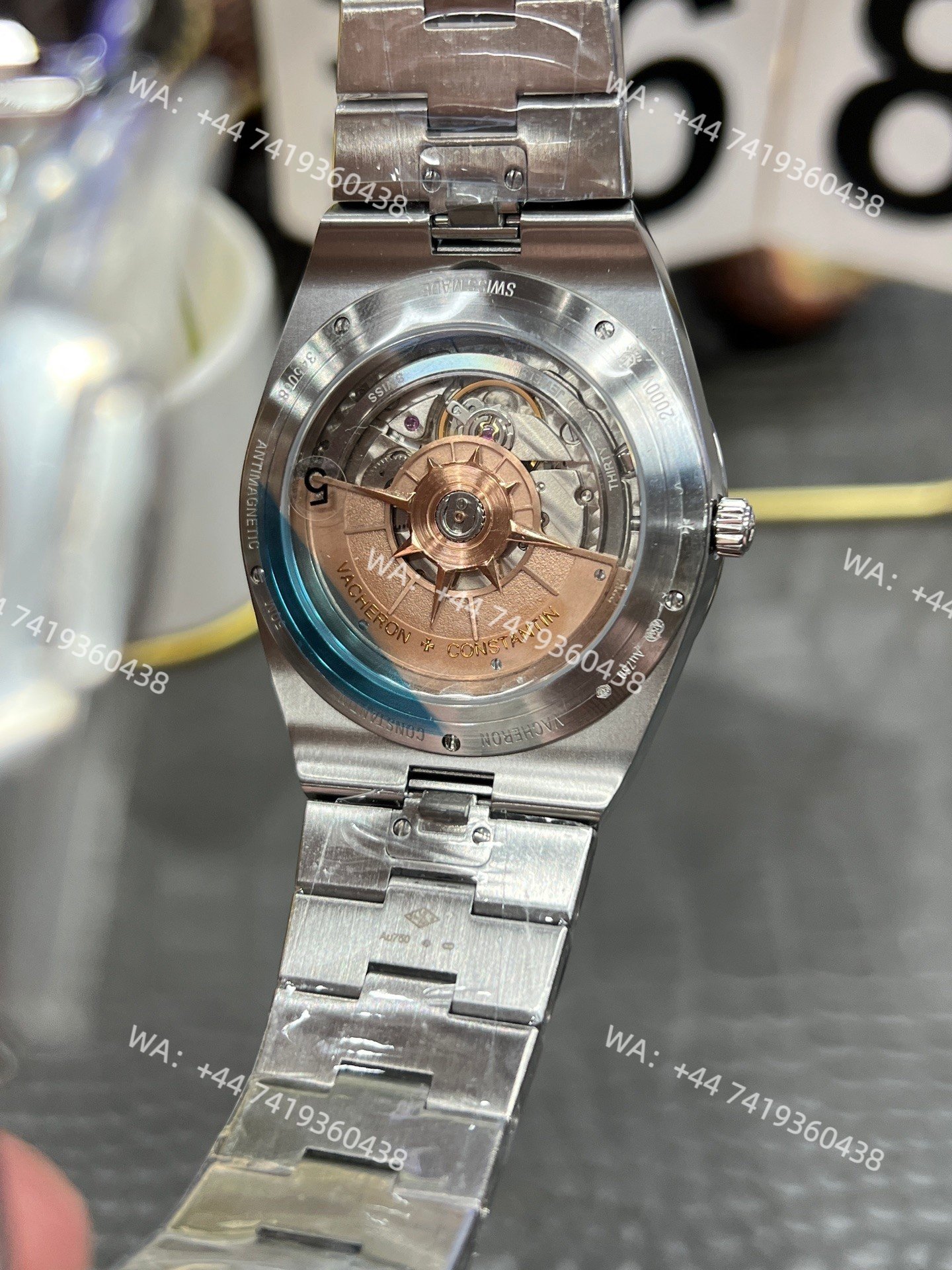 Super Clone Vacheron Constantin Overseas 4500V- Black Dial Stainless Steel Watch