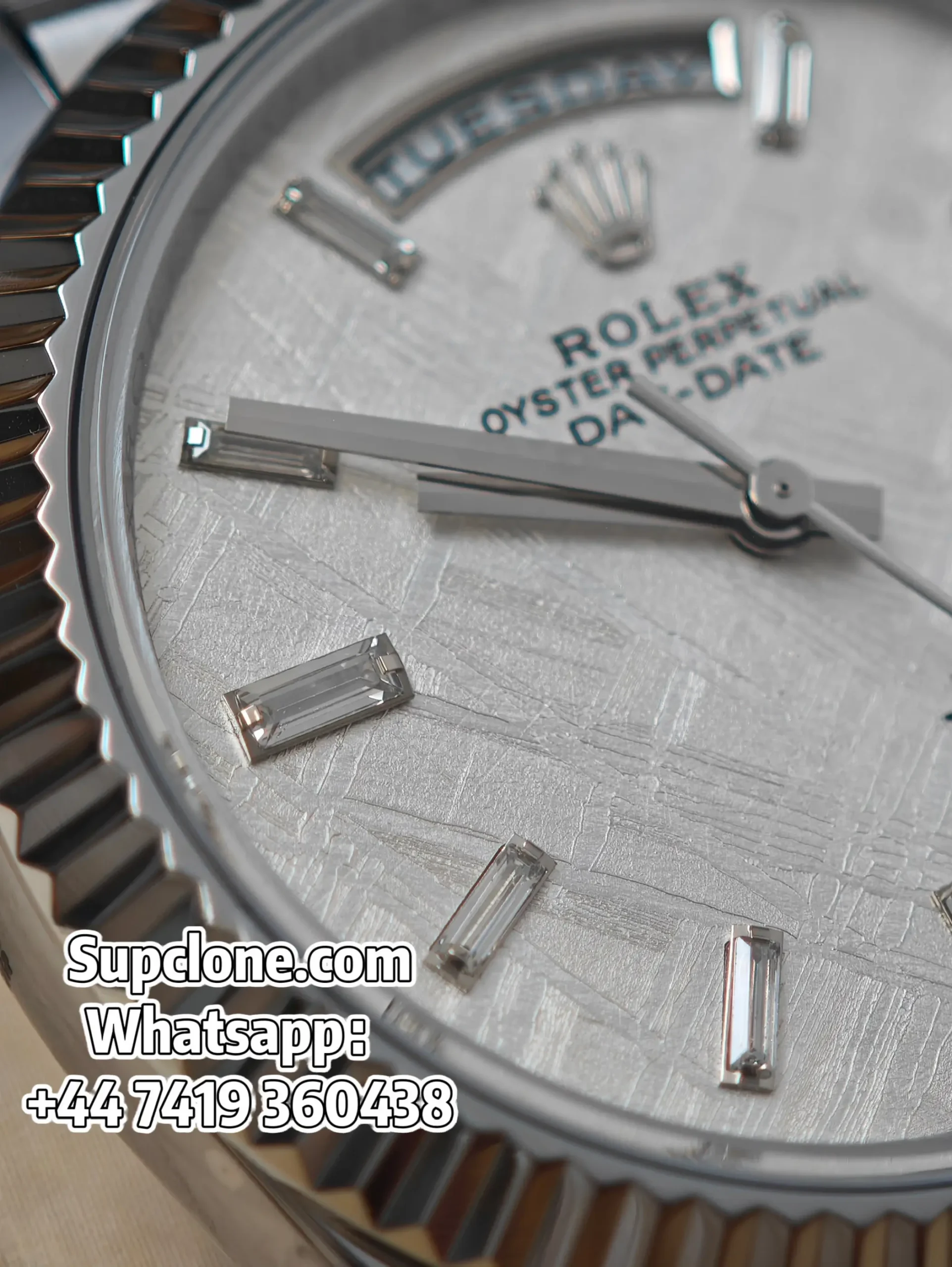 Rolex Day-Date 40mm Meteorite Diamond Dial – Super Clone