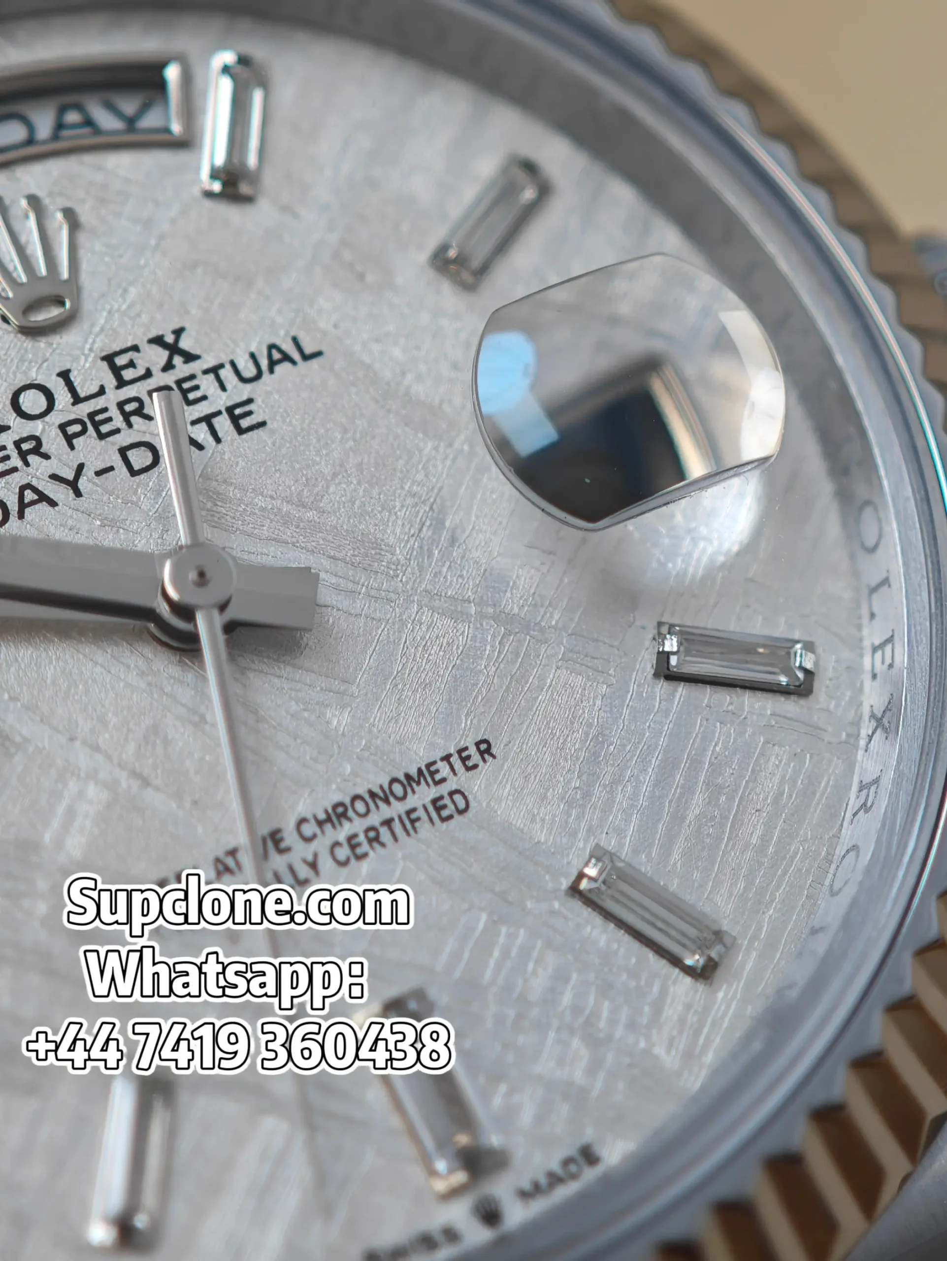 Rolex Day-Date 40mm Meteorite Diamond Dial – Super Clone