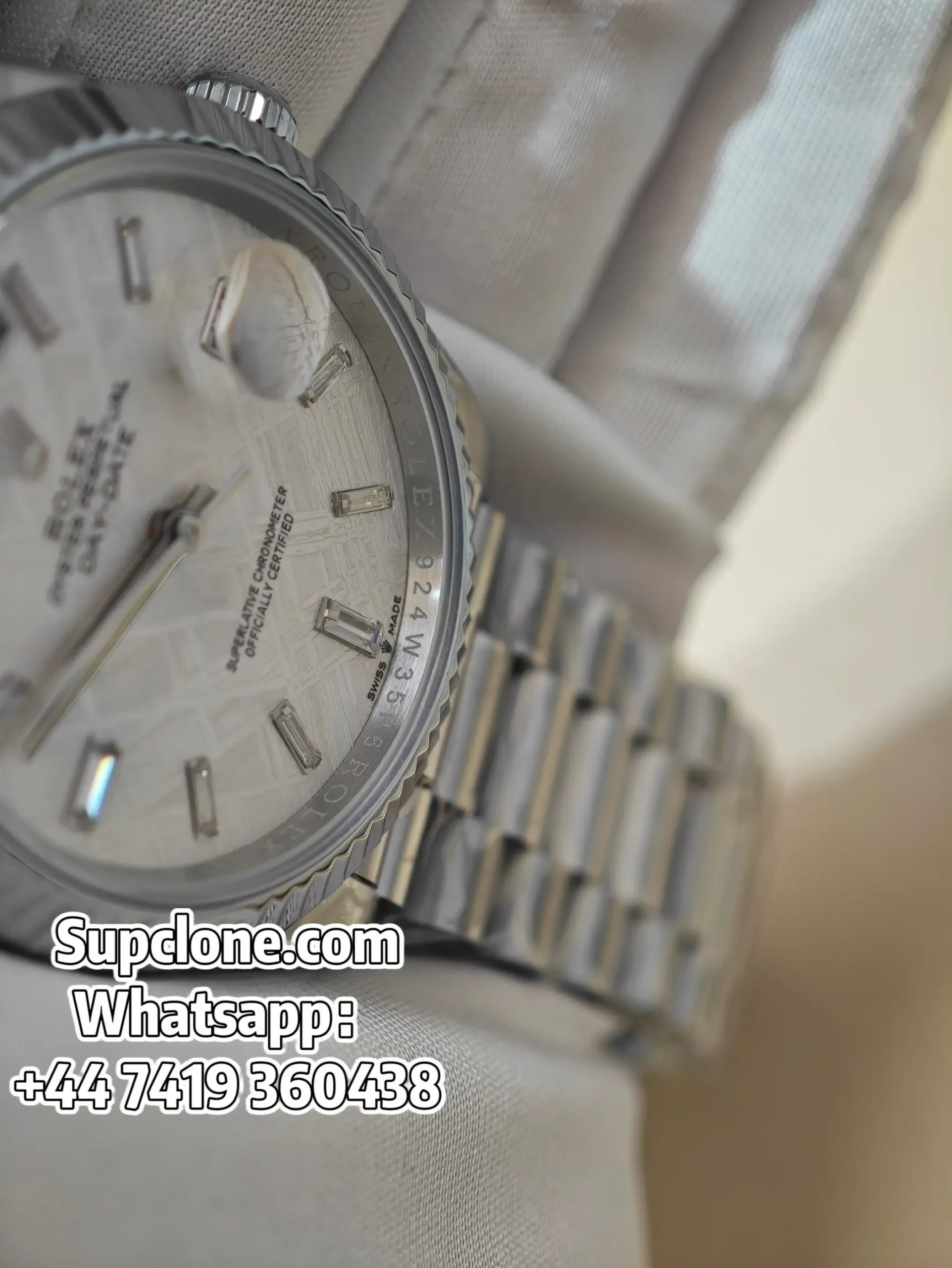 Rolex Day-Date 40mm Meteorite Diamond Dial – Super Clone