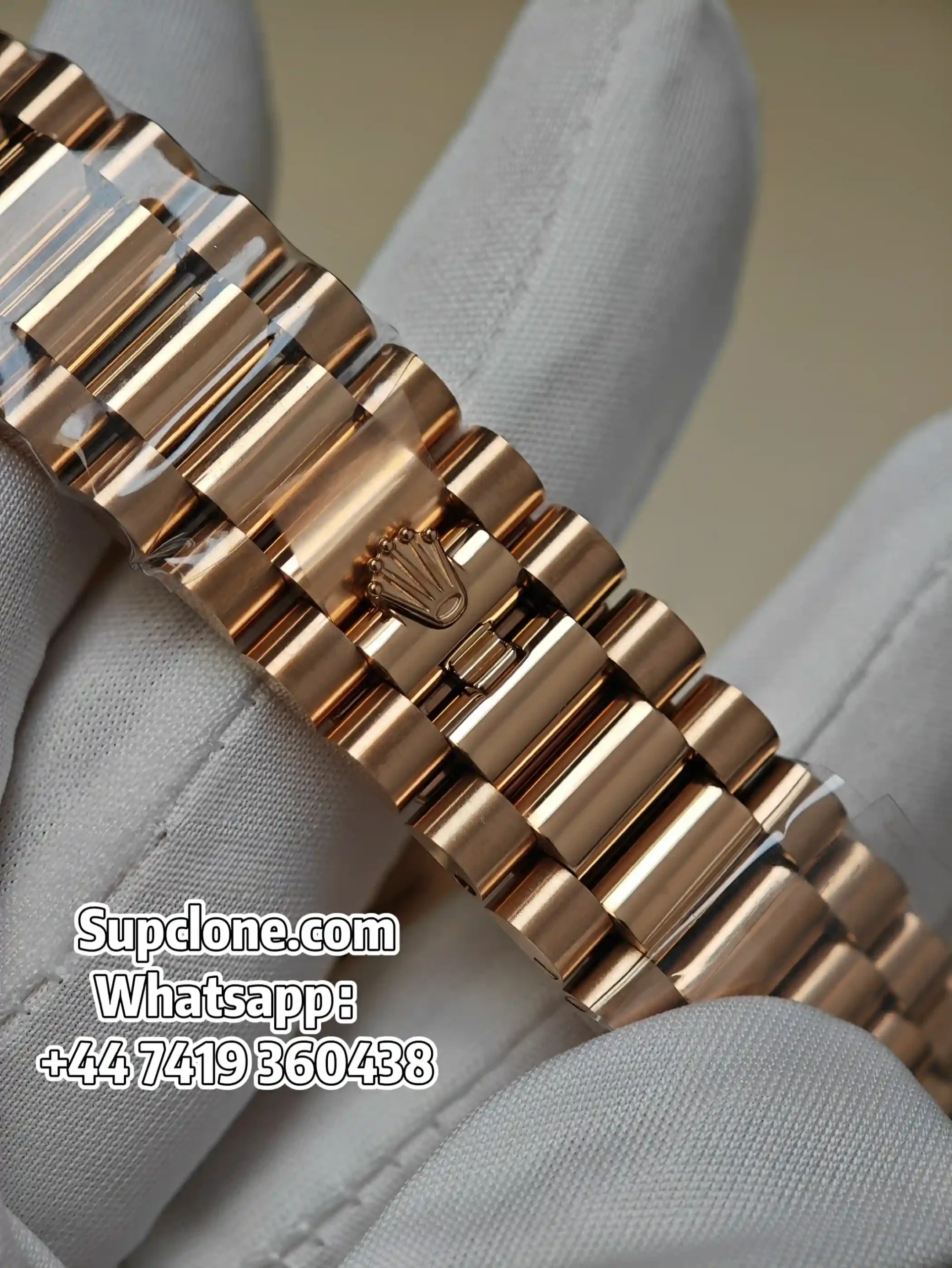 Rolex Day-Date 40mm Rose Gold Brown Roman Dial – Super Clone 1:1 Cal. 3255