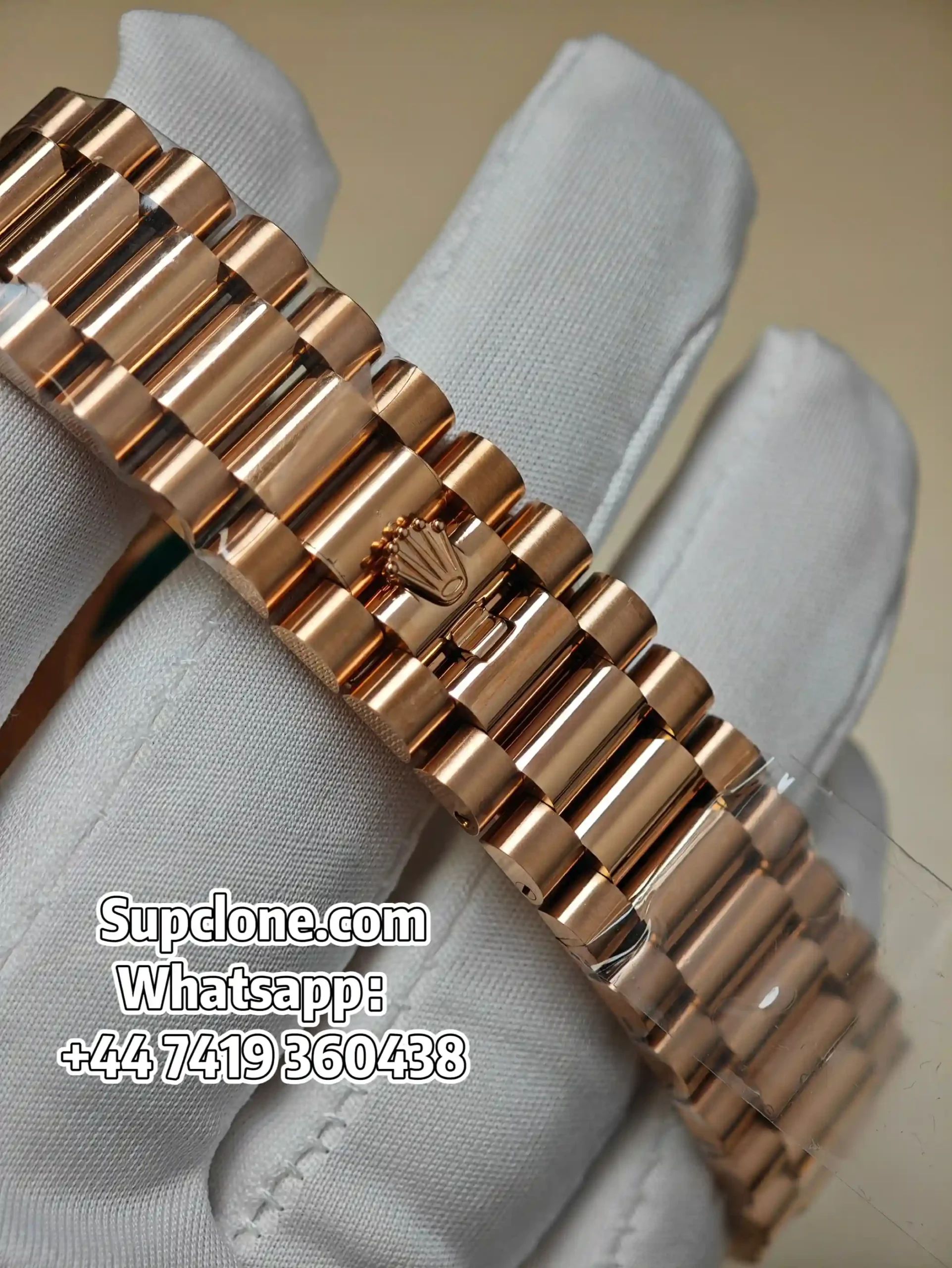 Rolex Day-Date 40mm Rose Gold Grey Roman Dial – Super Clone 1:1