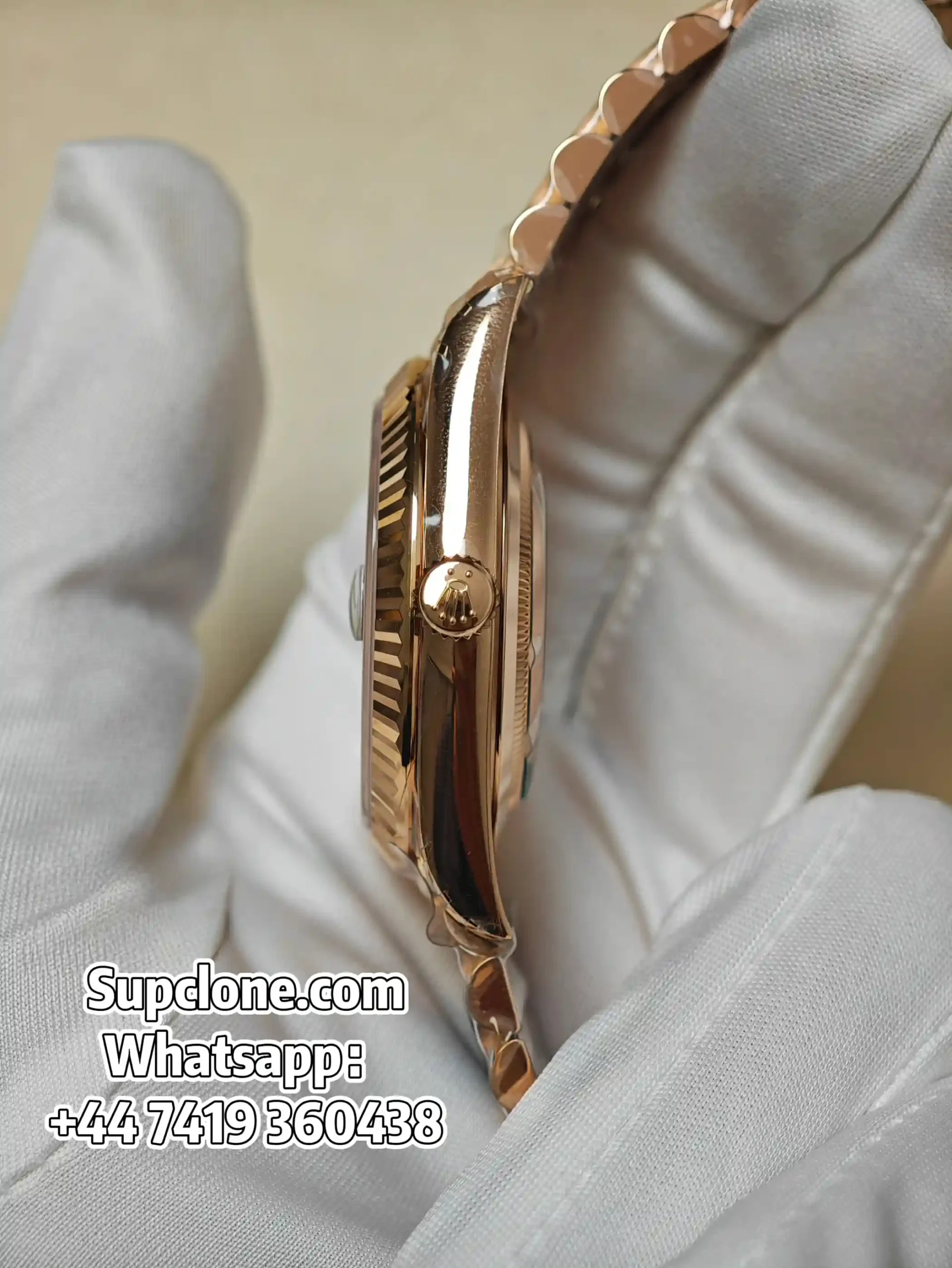 Rolex Day-Date 40mm Rose Gold Grey Roman Dial – Super Clone 1:1