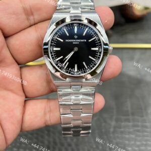Super Clone Vacheron Constantin Overseas 4500V- Black Dial Stainless Steel Watch