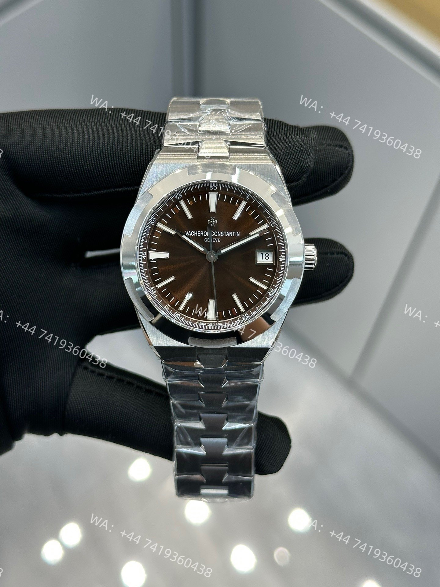 Super Clone Vacheron Constantin Overseas 4500V/110A-B146 - Stainless Steel Coffee Dial Watch