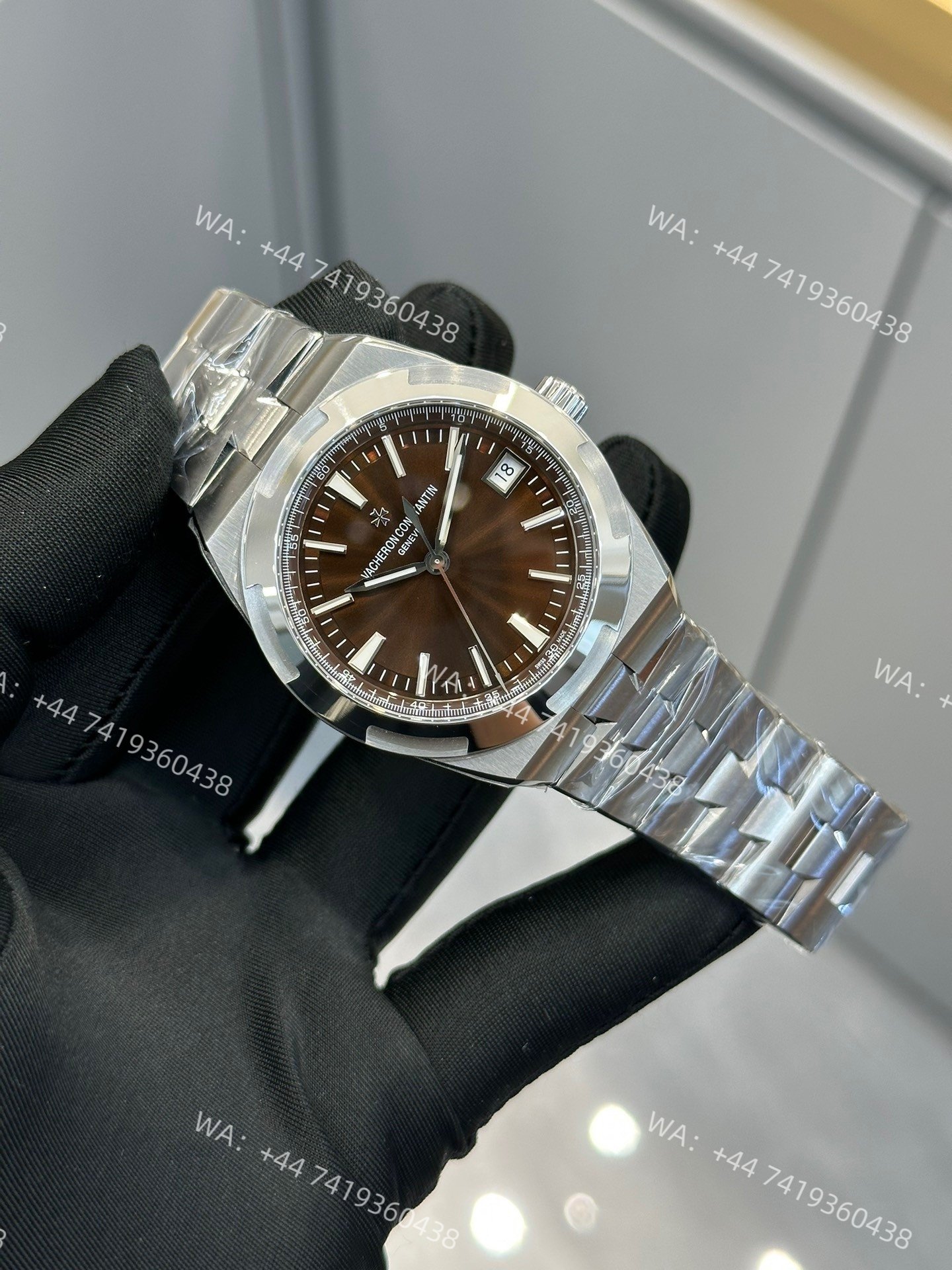 Super Clone Vacheron Constantin Overseas 4500V/110A-B146 - Stainless Steel Coffee Dial Watch
