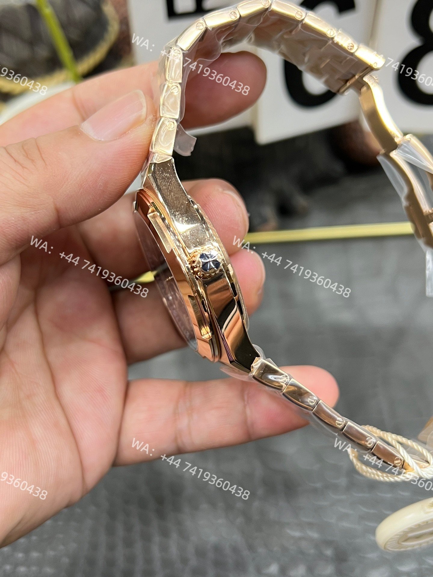 Super Clone Vacheron Constantin Overseas 4500V/210R-B705 Rose Gold Watch with Blue Dial