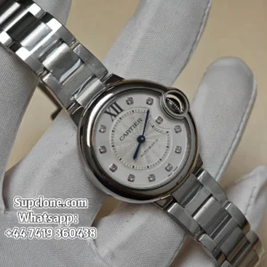 Cartier Ballon Bleu 28mm WE902073 Super Clone Silver Plated Dial Replica