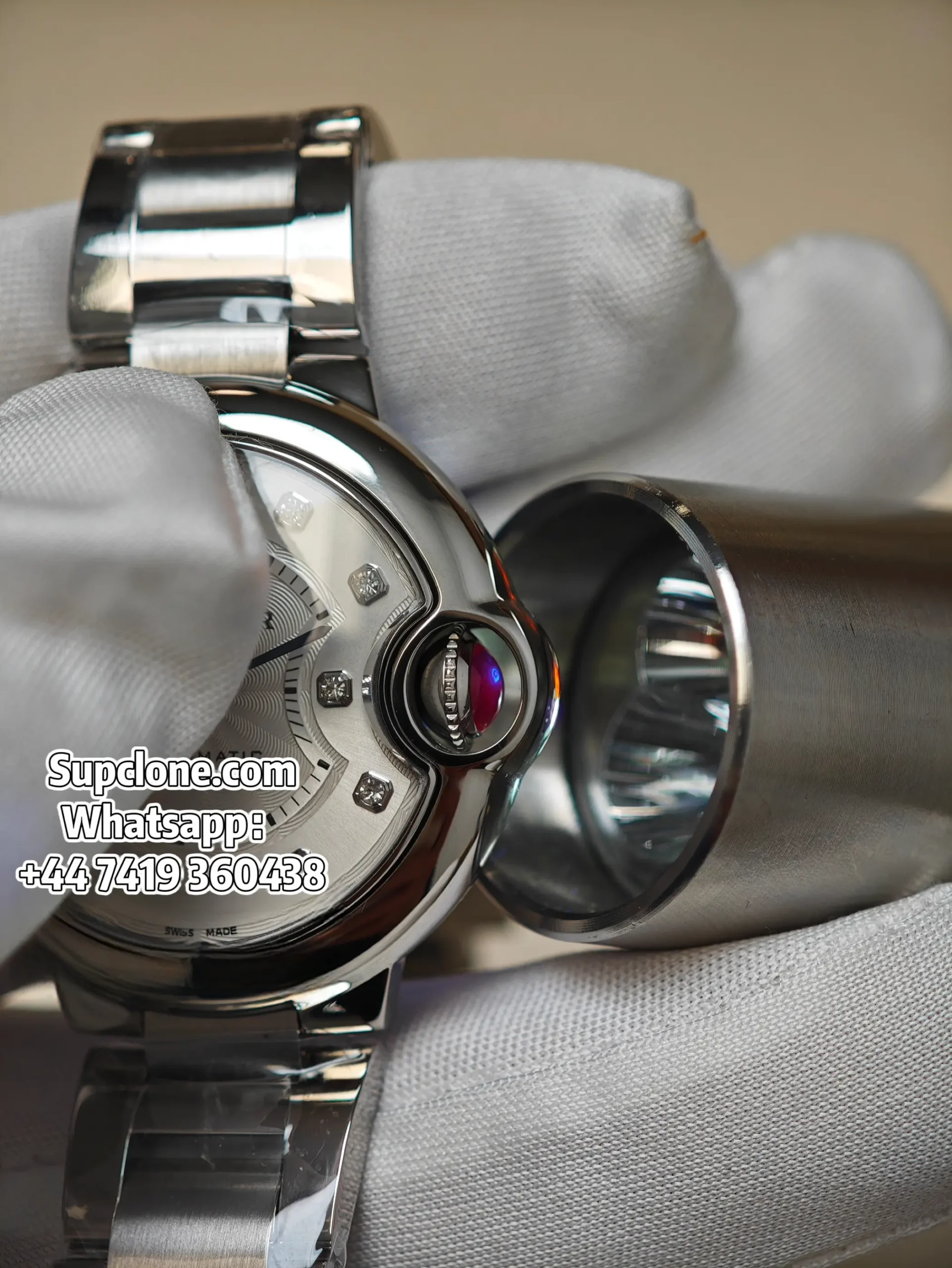 Cartier Ballon Bleu 28mm WE902073 Super Clone Silver Plated Dial