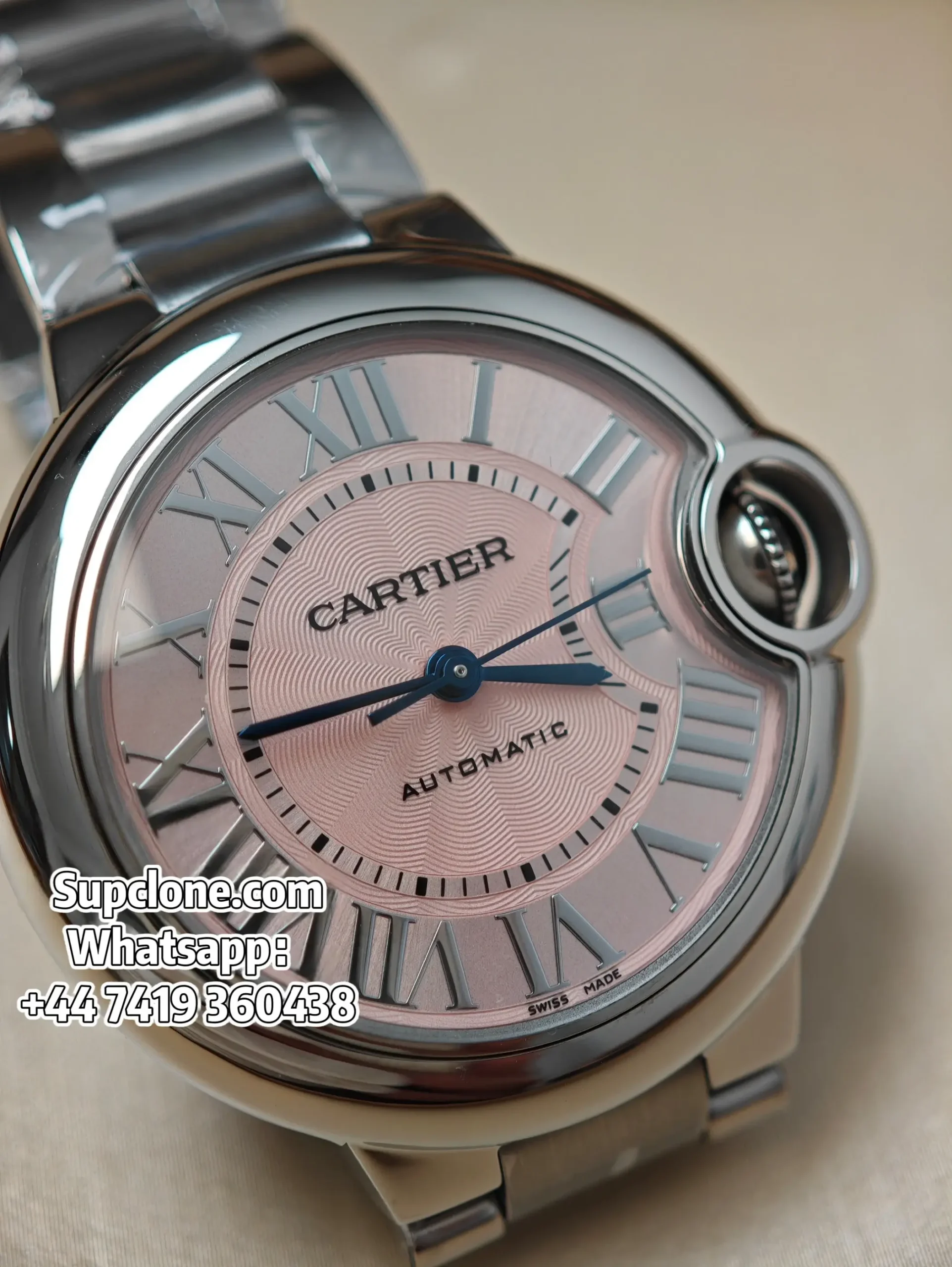 Cartier Ballon Bleu WSBB0068 33mm Pink Dial Super Clone watch
