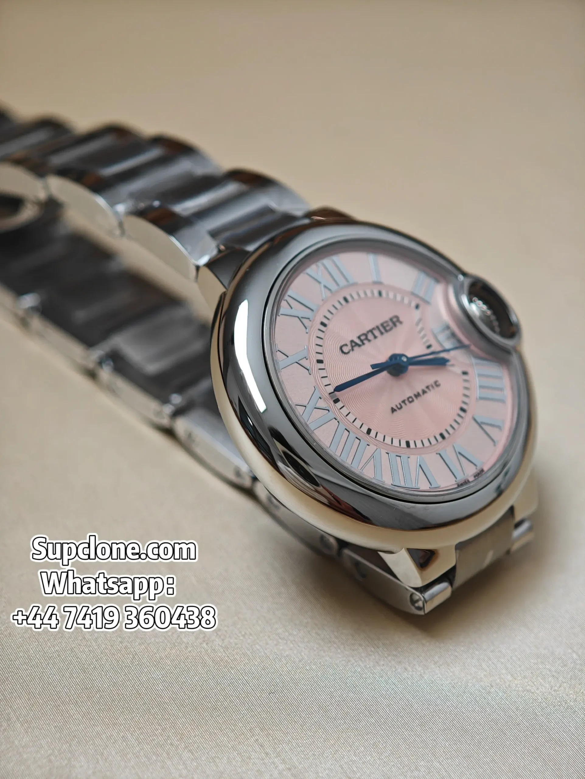 Cartier Ballon Bleu WSBB0068 33mm Pink Dial Super Clone watch