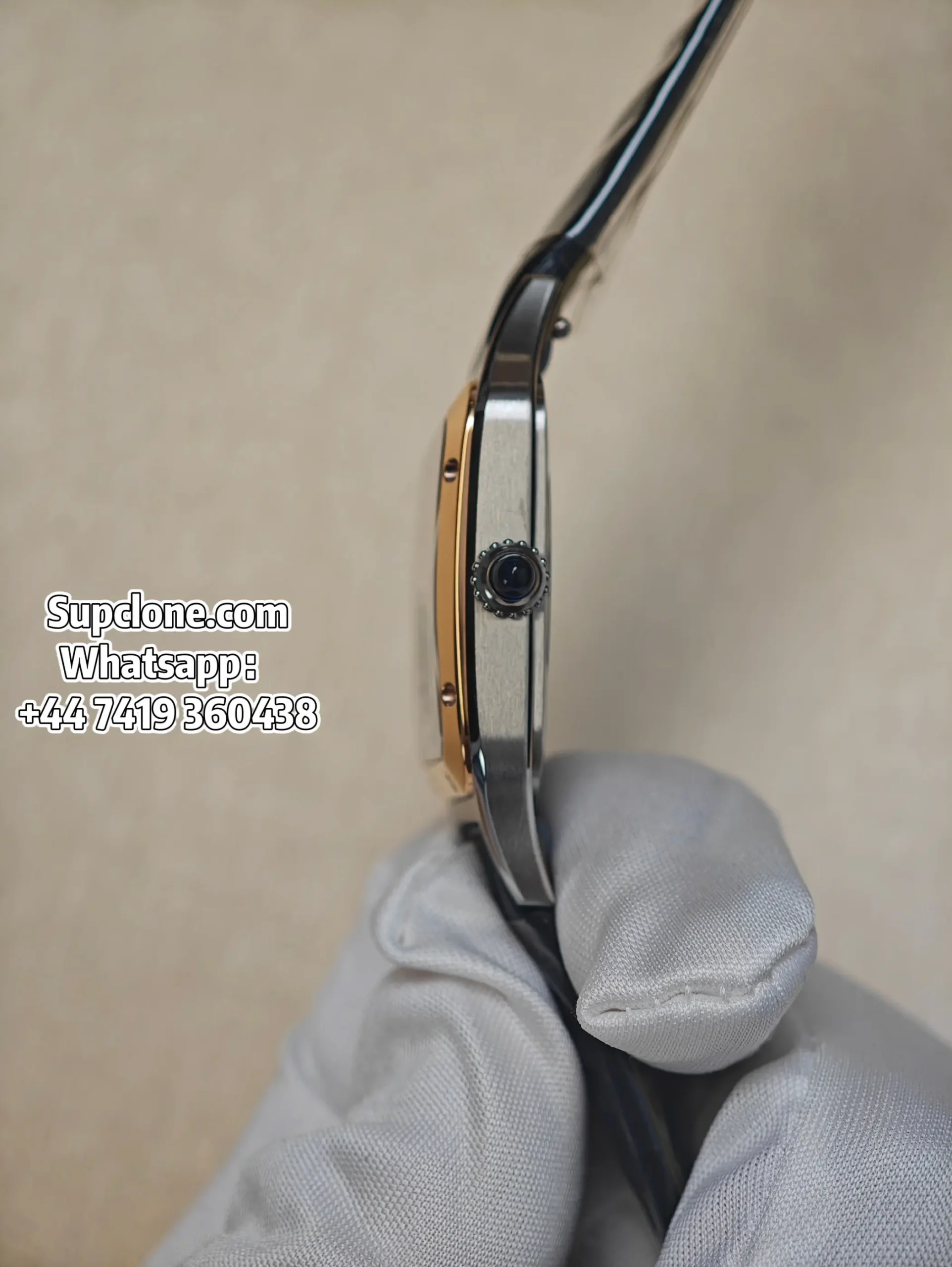 Cartier Santos W2SA0038 Super Clone Quartz Watch Leather Strap