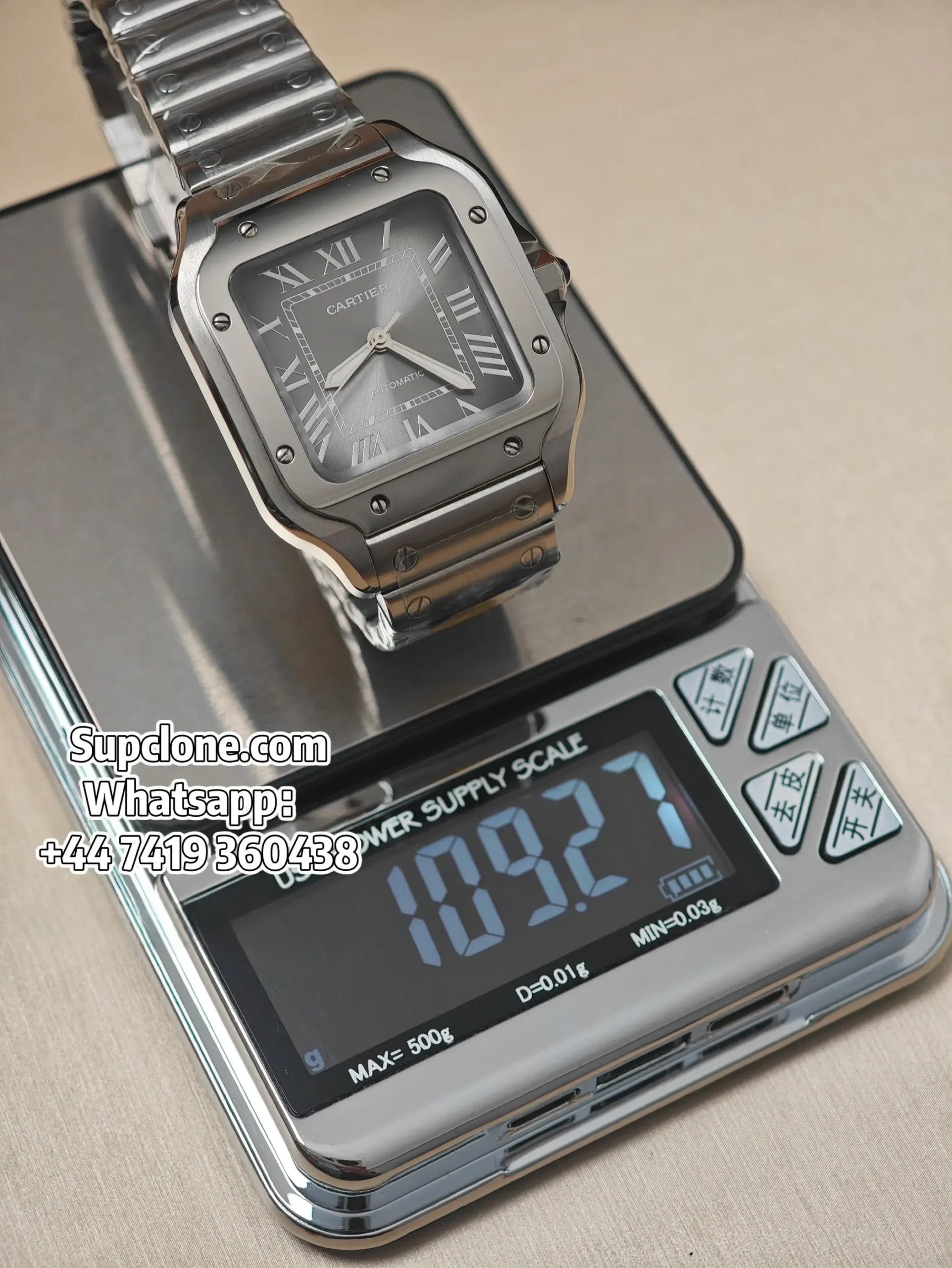 Cartier Santos WSSA0029 35.1mm Grey Dial Super Clone Watch