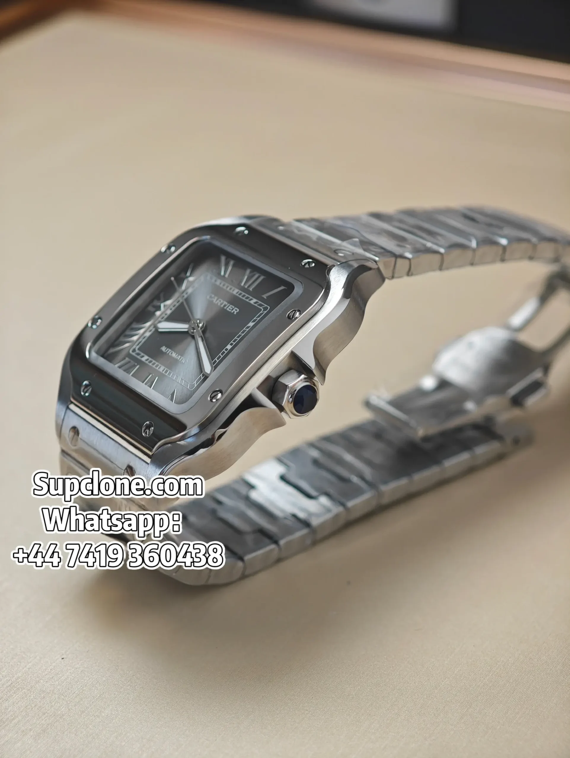 Cartier Santos WSSA0029 35.1mm Grey Dial Super Clone Watch