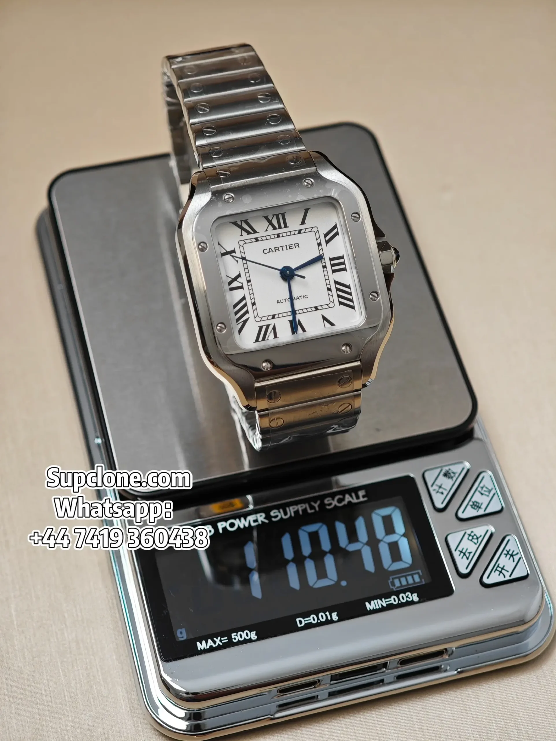 Cartier Santos WSSA0029 35.1mm Super Clone White Dial Watch