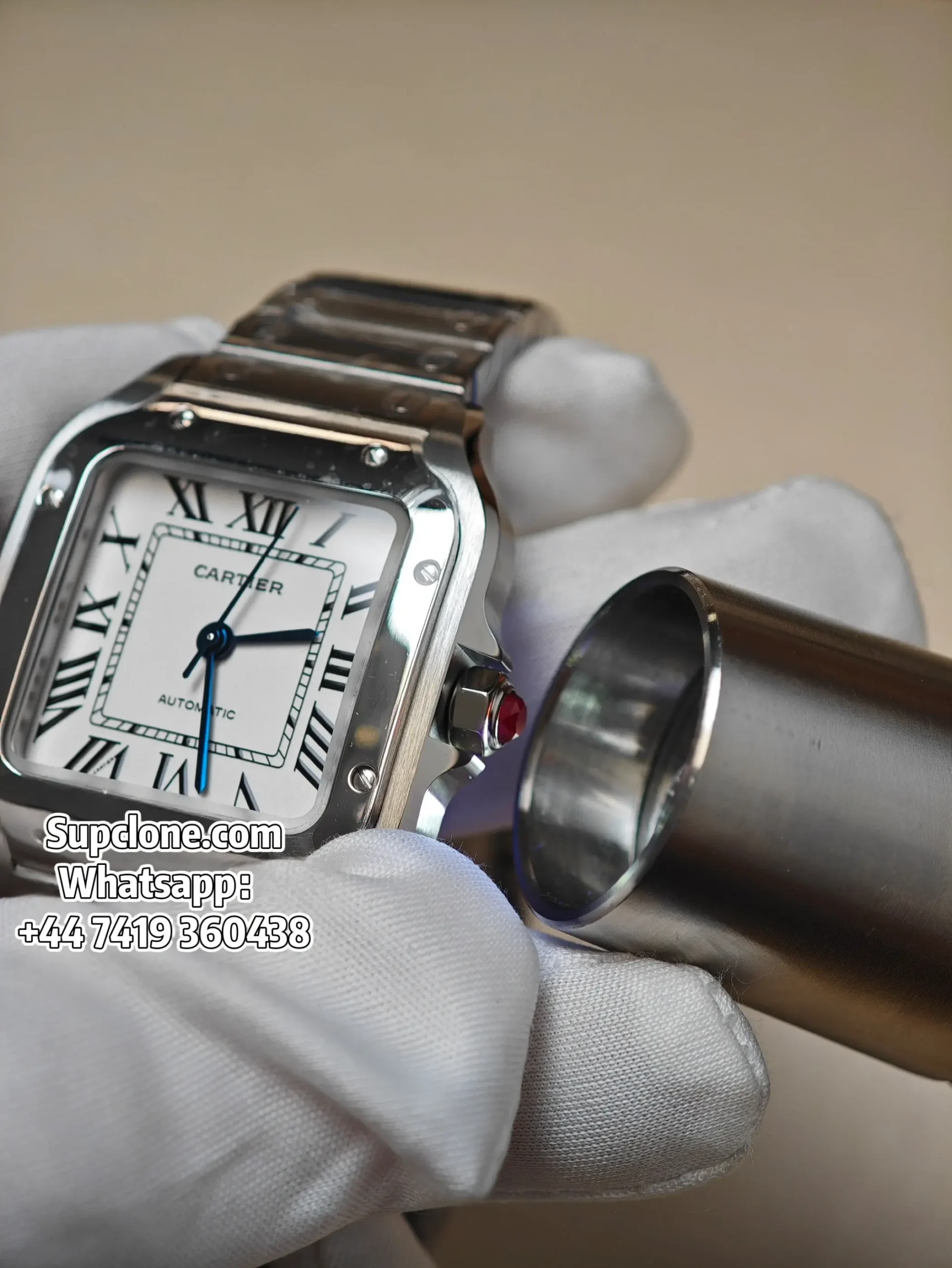 Cartier Santos WSSA0029 35.1mm Super Clone White Dial Watch