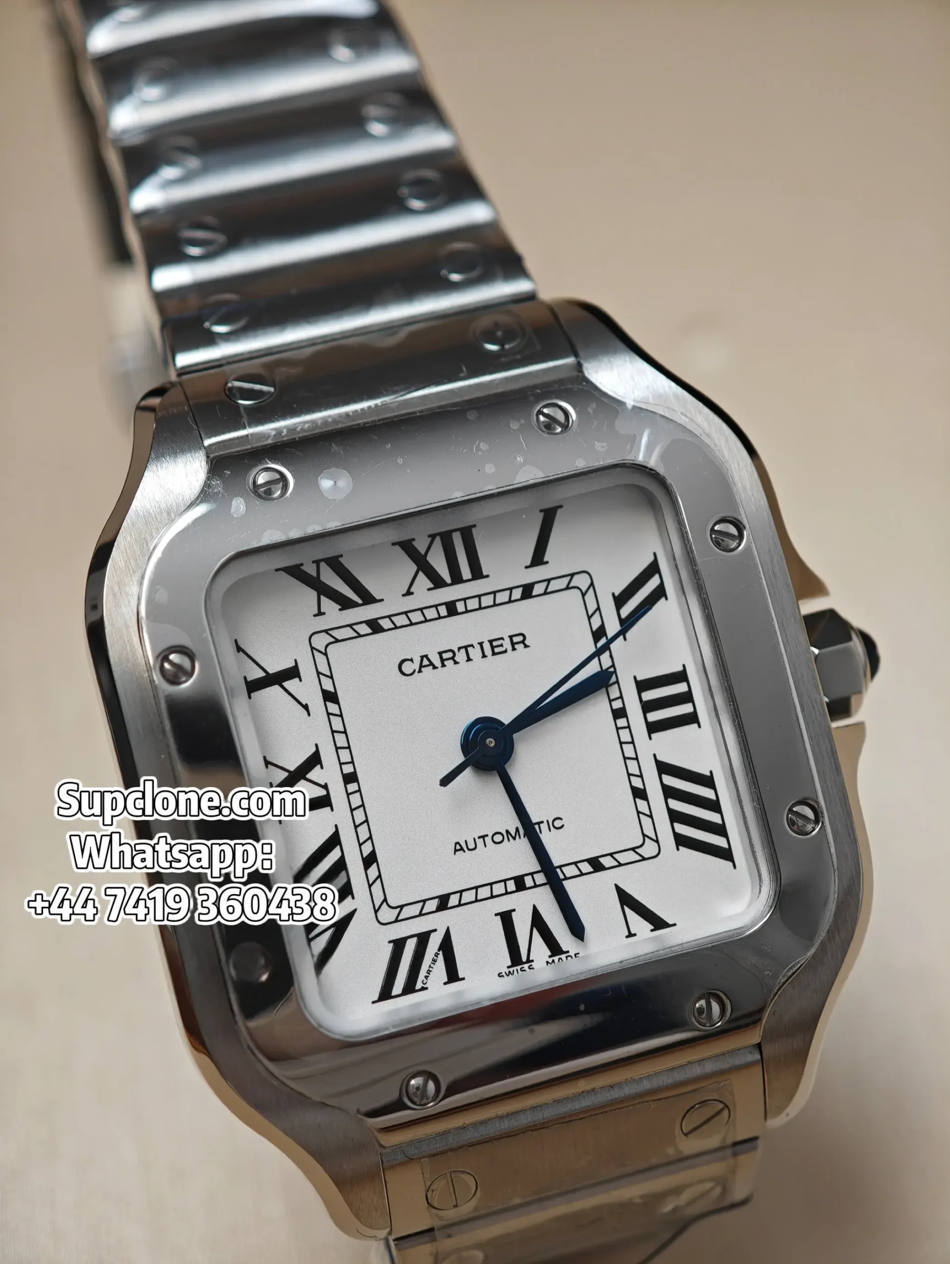 Cartier Santos WSSA0029 35.1mm Super Clone White Dial Watch