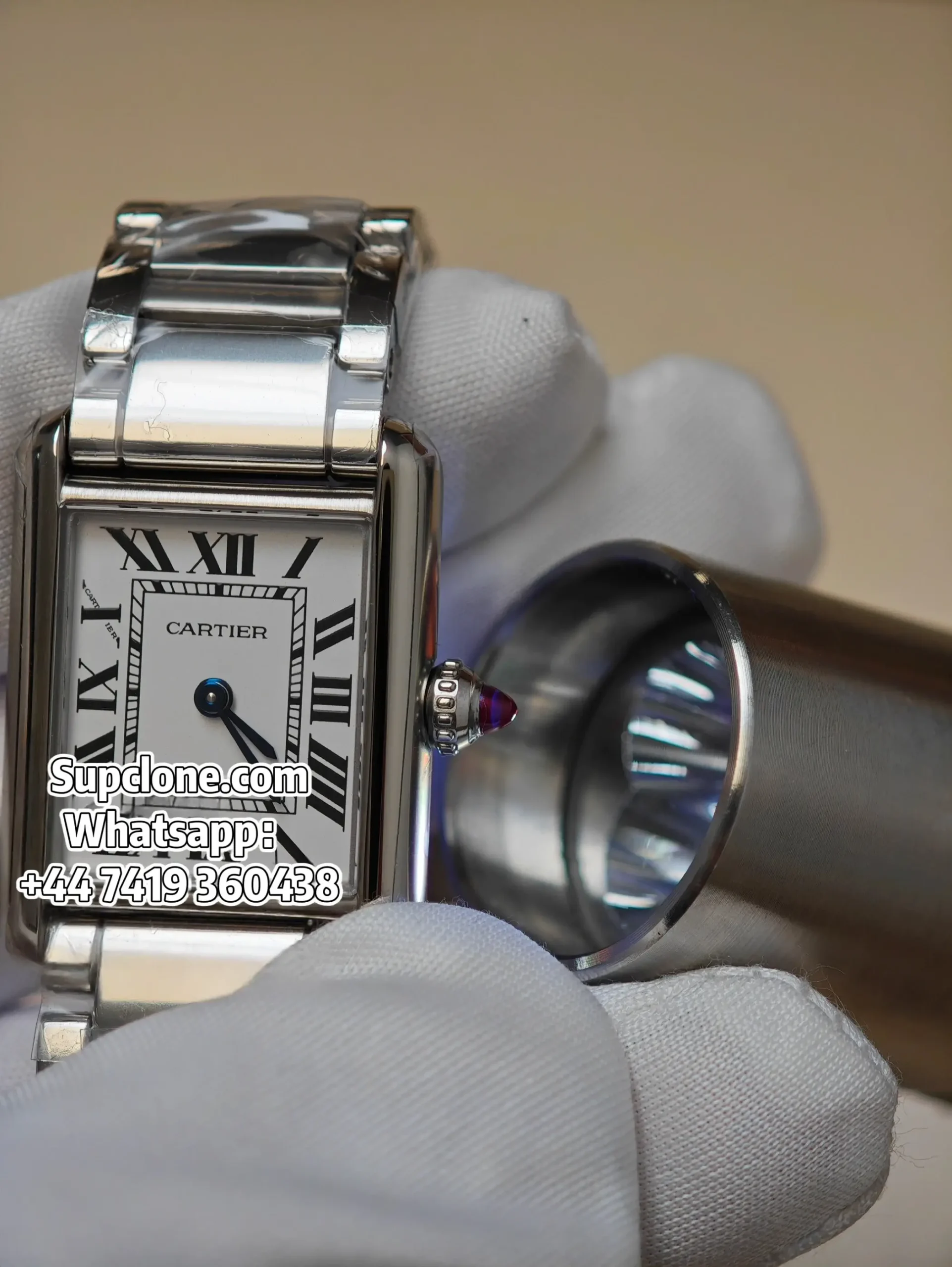 Cartier Tank WSTA0107 29.5×22mm Super Clone Quartz Replica Steel Bracelet