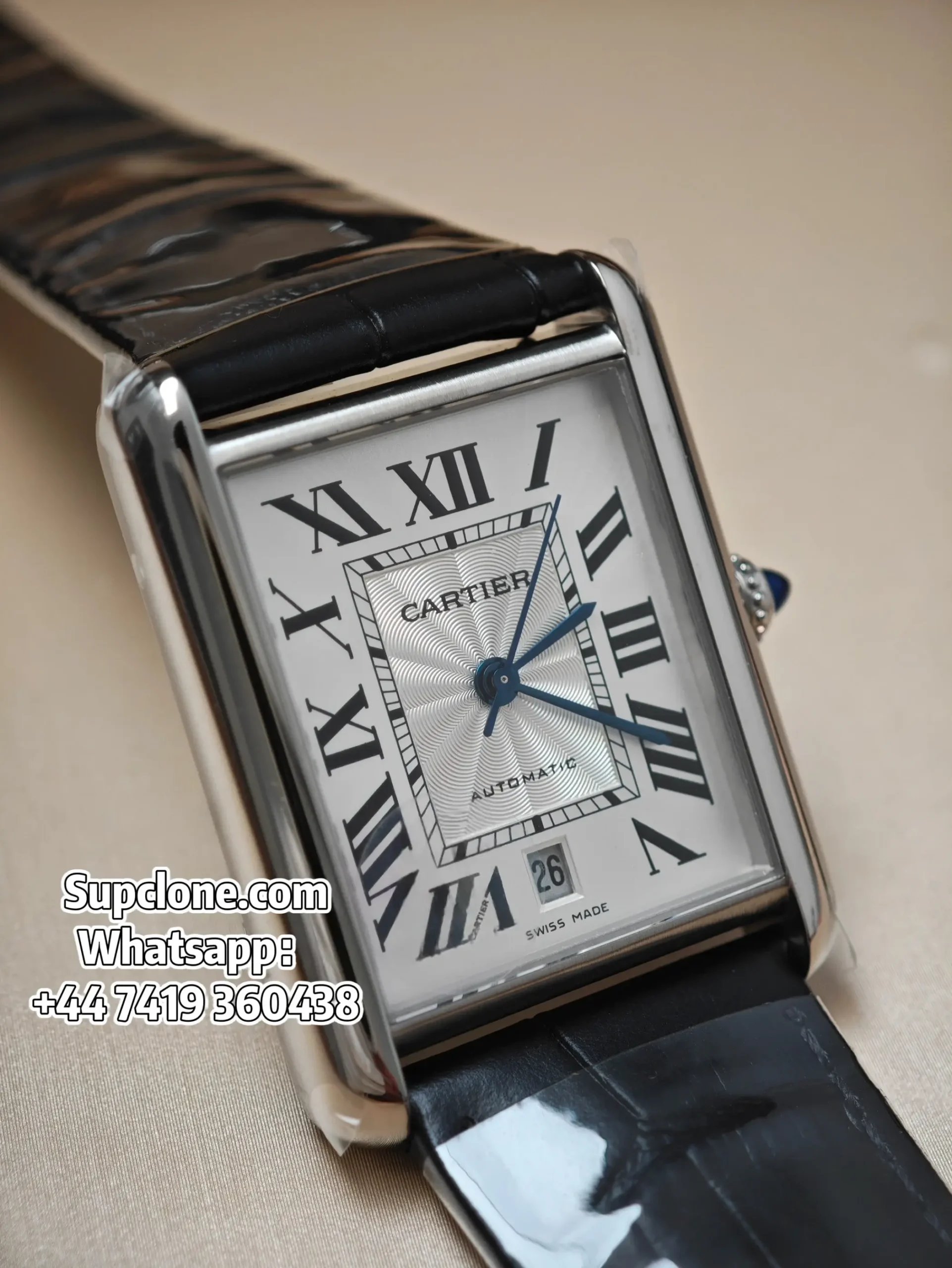 Cartier Tank WSTA0141 41×31mm Super Clone Automatic Replica Leather Strap