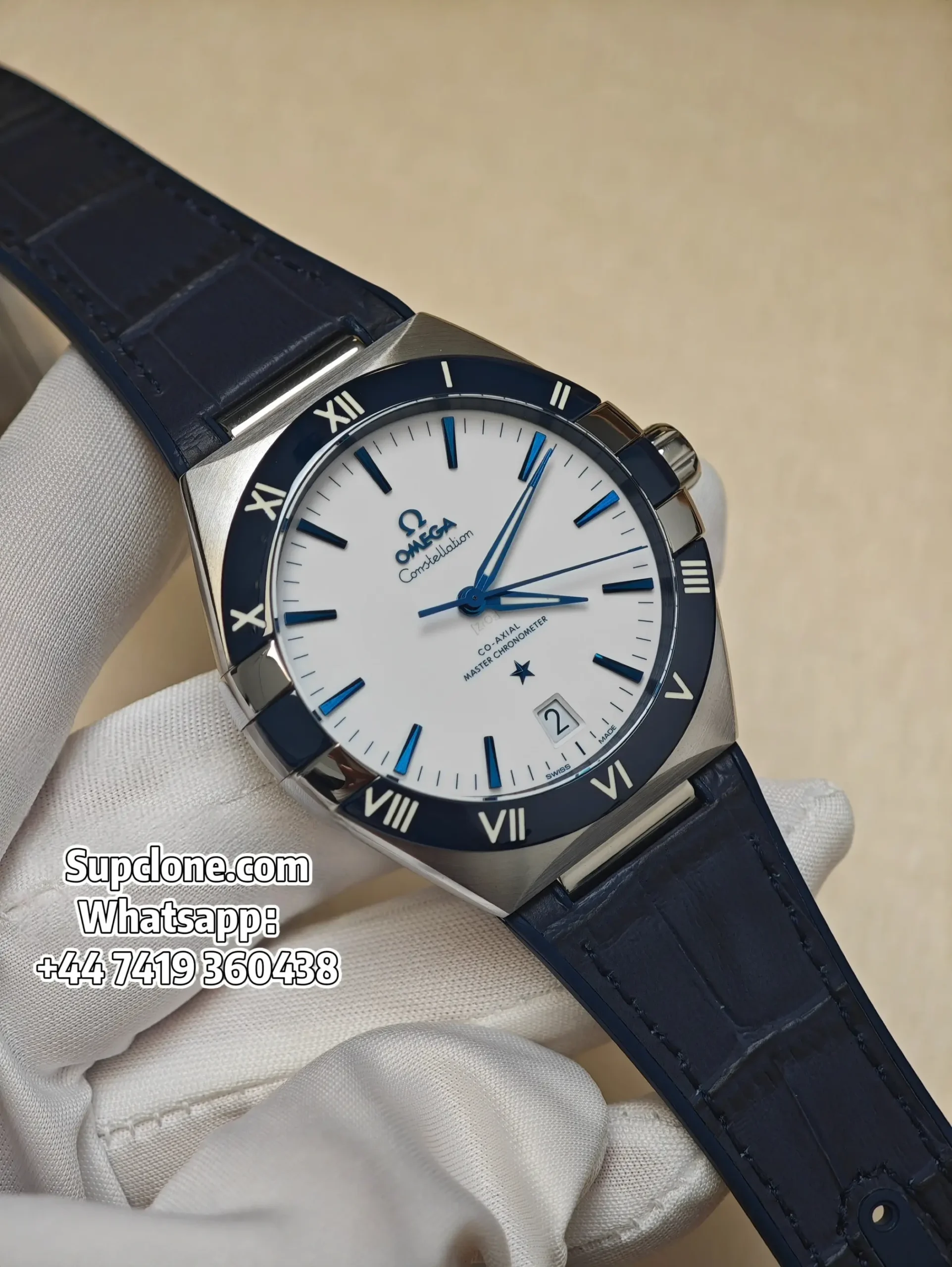 Omega Constellation 131.33.41.21.04.001 Super Clone 41mm Blue Bezel Watch