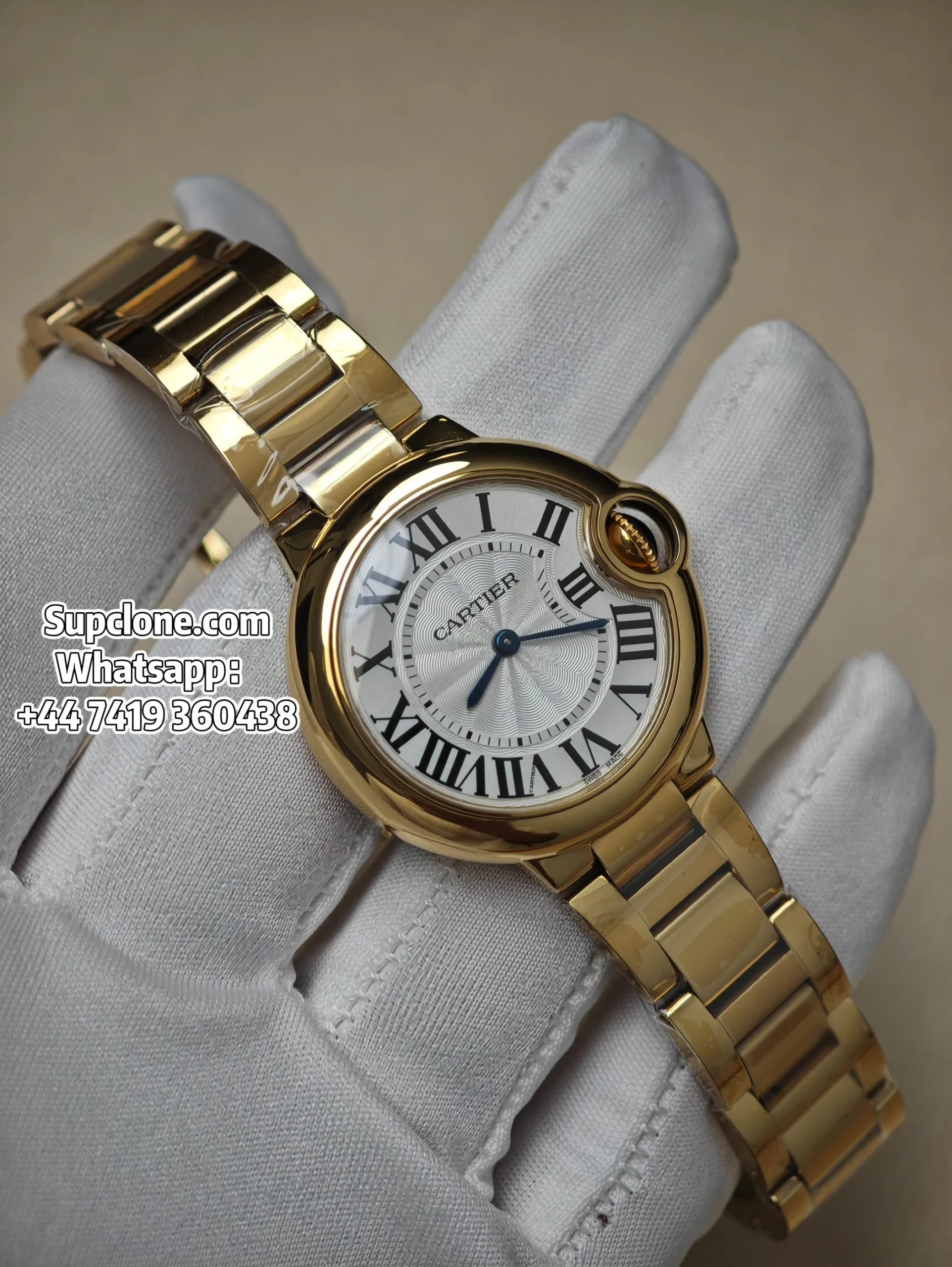 Cartier Super Clone Watches 1:1 Ballon Bleu W69001Z2 Gold 28mm Quartz