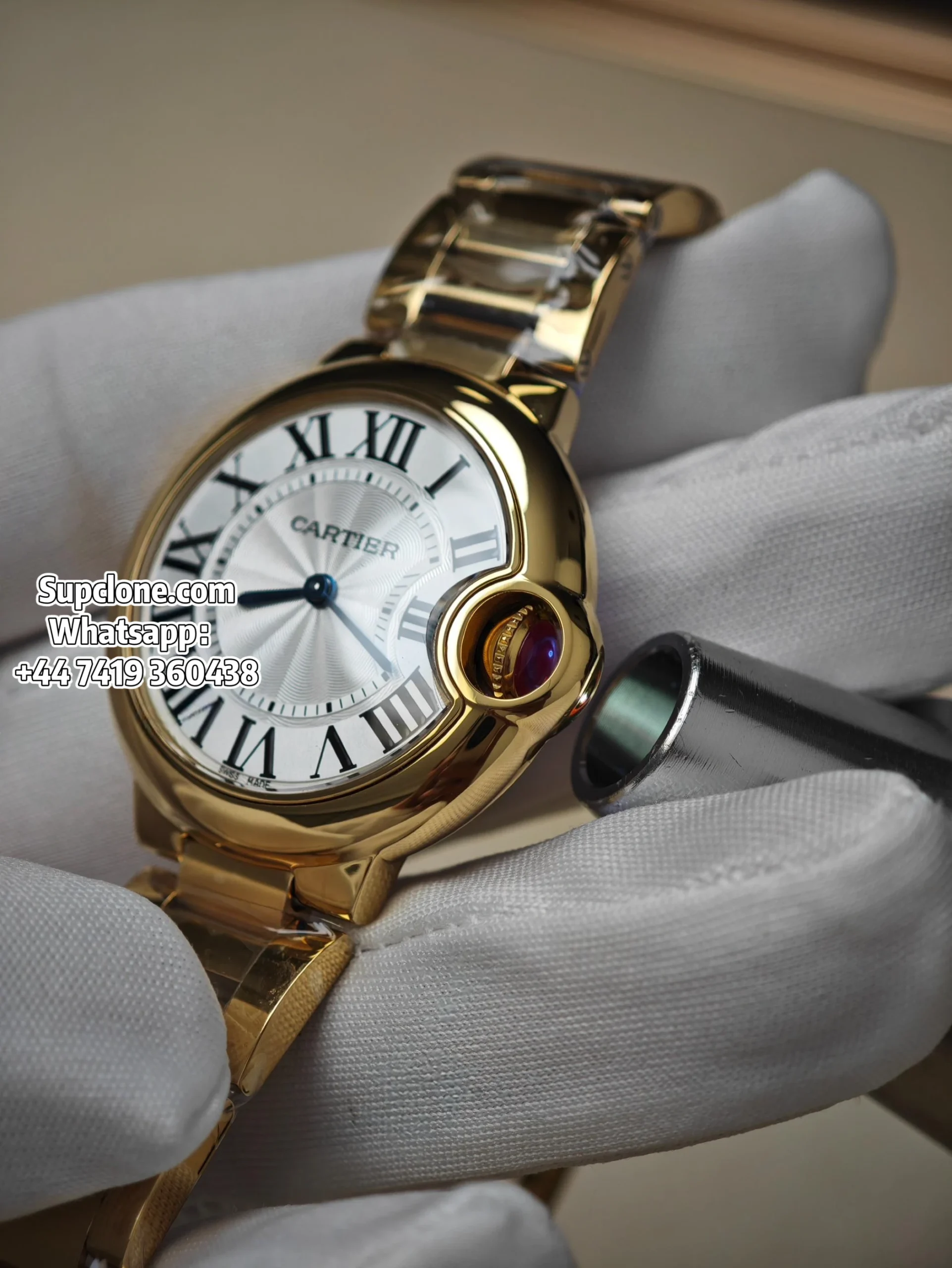 Cartier Super Clone Watches 1:1 Ballon Bleu W69001Z2 Gold 28mm Quartz