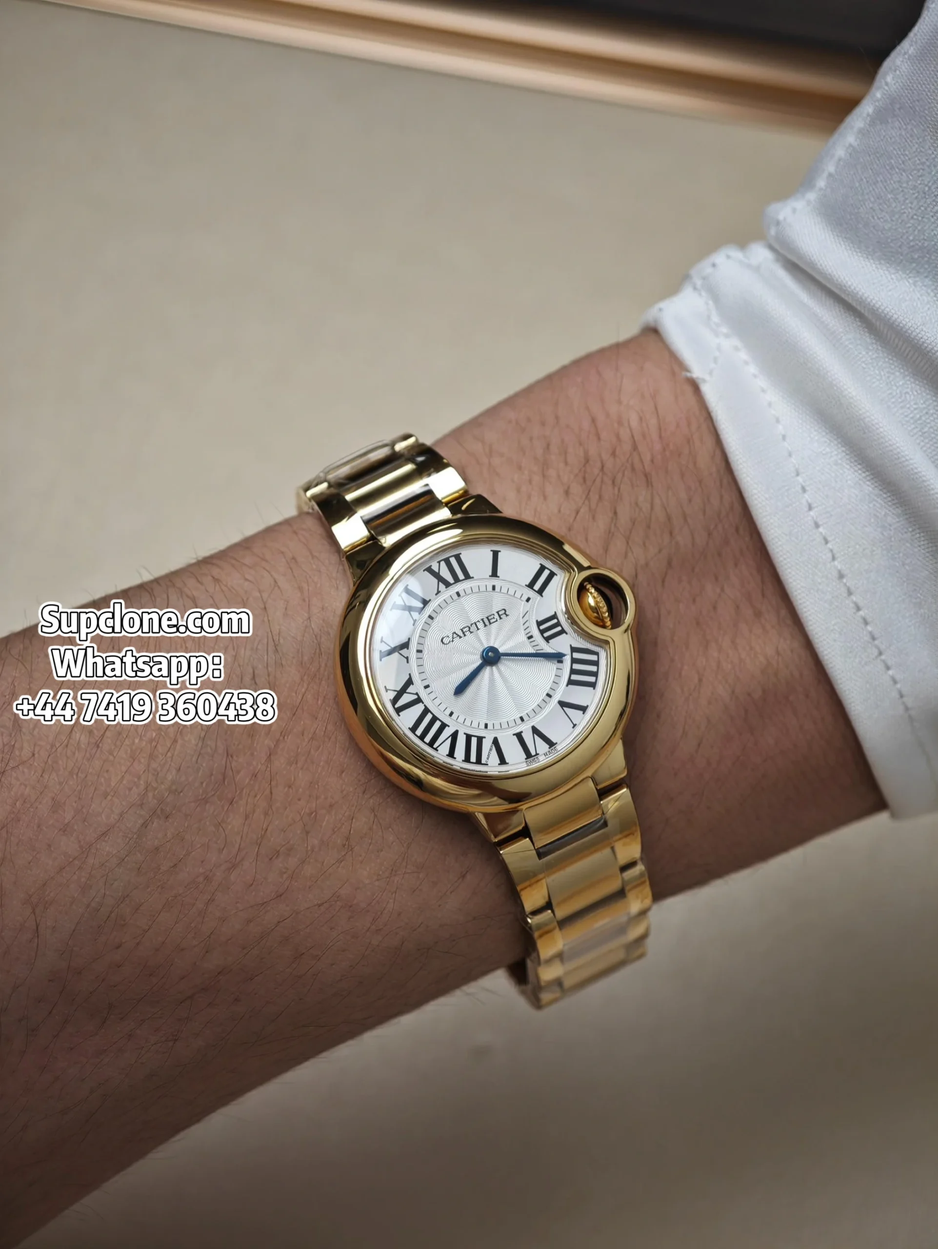 Cartier Super Clone Watches 1:1 Ballon Bleu W69001Z2 Gold 28mm Quartz