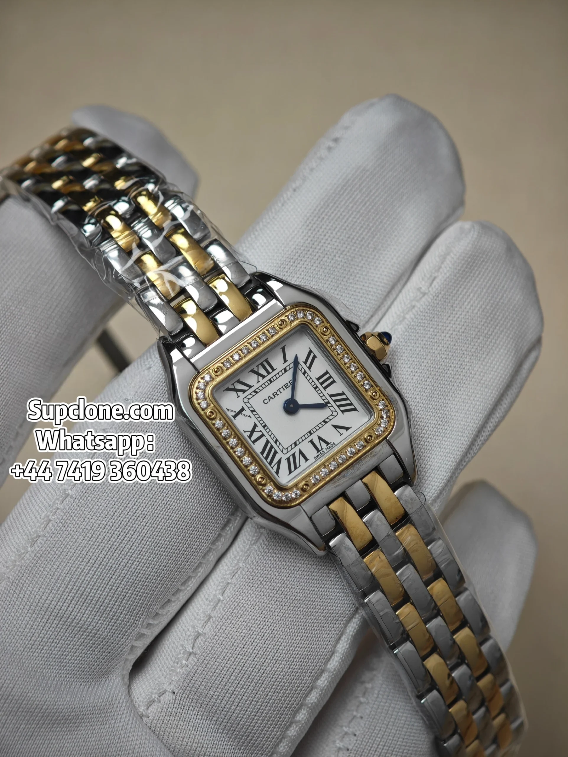 Cartier Super Clone Watches 11 Panthere W3PN0007 Two Tone Diamond (1) Cartier Super Clone Watches 1:1 Panthere W3PN0007 Two Tone Diamond