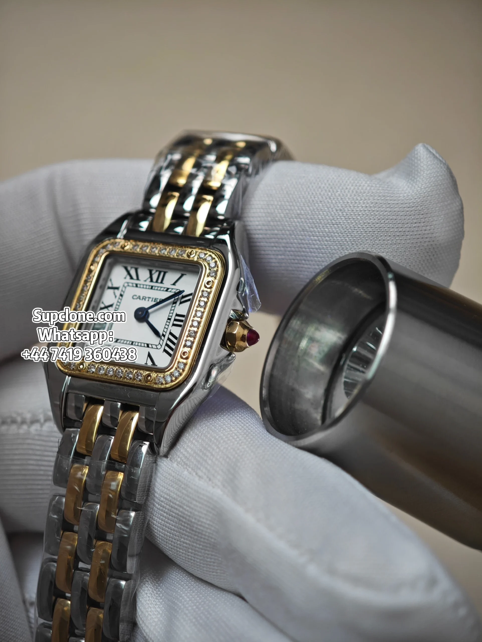 Cartier Super Clone Watches 11 Panthere W3PN0007 Two Tone Diamond (10) Cartier Super Clone Watches 1:1 Panthere W3PN0007 Two Tone Diamond