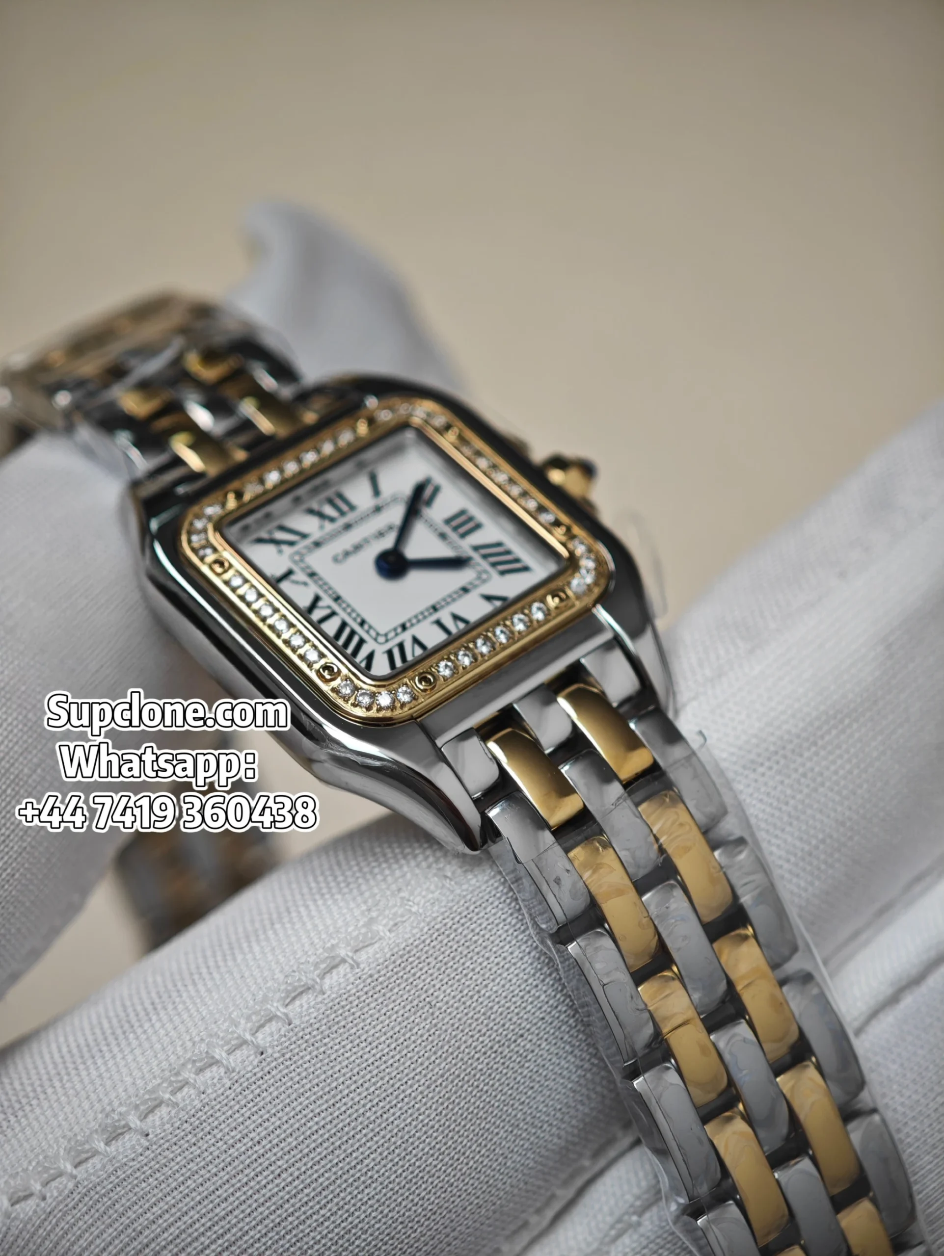 Cartier Super Clone Watches 11 Panthere W3PN0007 Two Tone Diamond (11) Cartier Super Clone Watches 1:1 Panthere W3PN0007 Two Tone Diamond