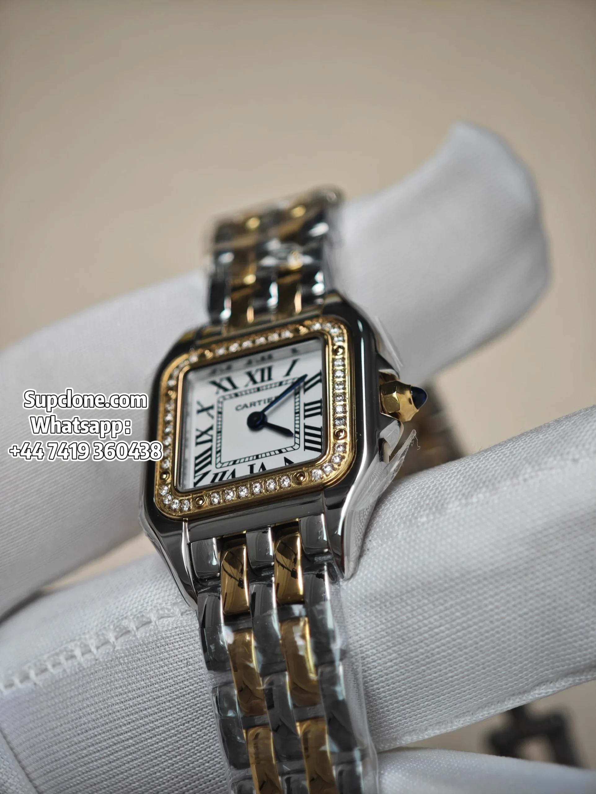 Cartier Super Clone Watches 11 Panthere W3PN0007 Two Tone Diamond (12) Cartier Super Clone Watches 1:1 Panthere W3PN0007 Two Tone Diamond
