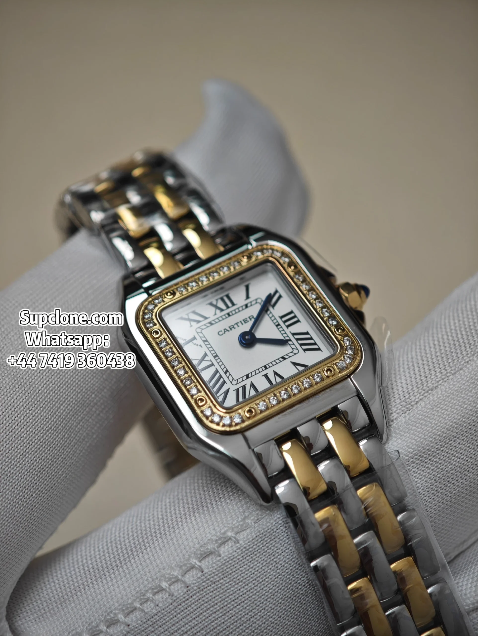 Cartier Super Clone Watches 11 Panthere W3PN0007 Two Tone Diamond (15) Cartier Super Clone Watches 1:1 Panthere W3PN0007 Two Tone Diamond