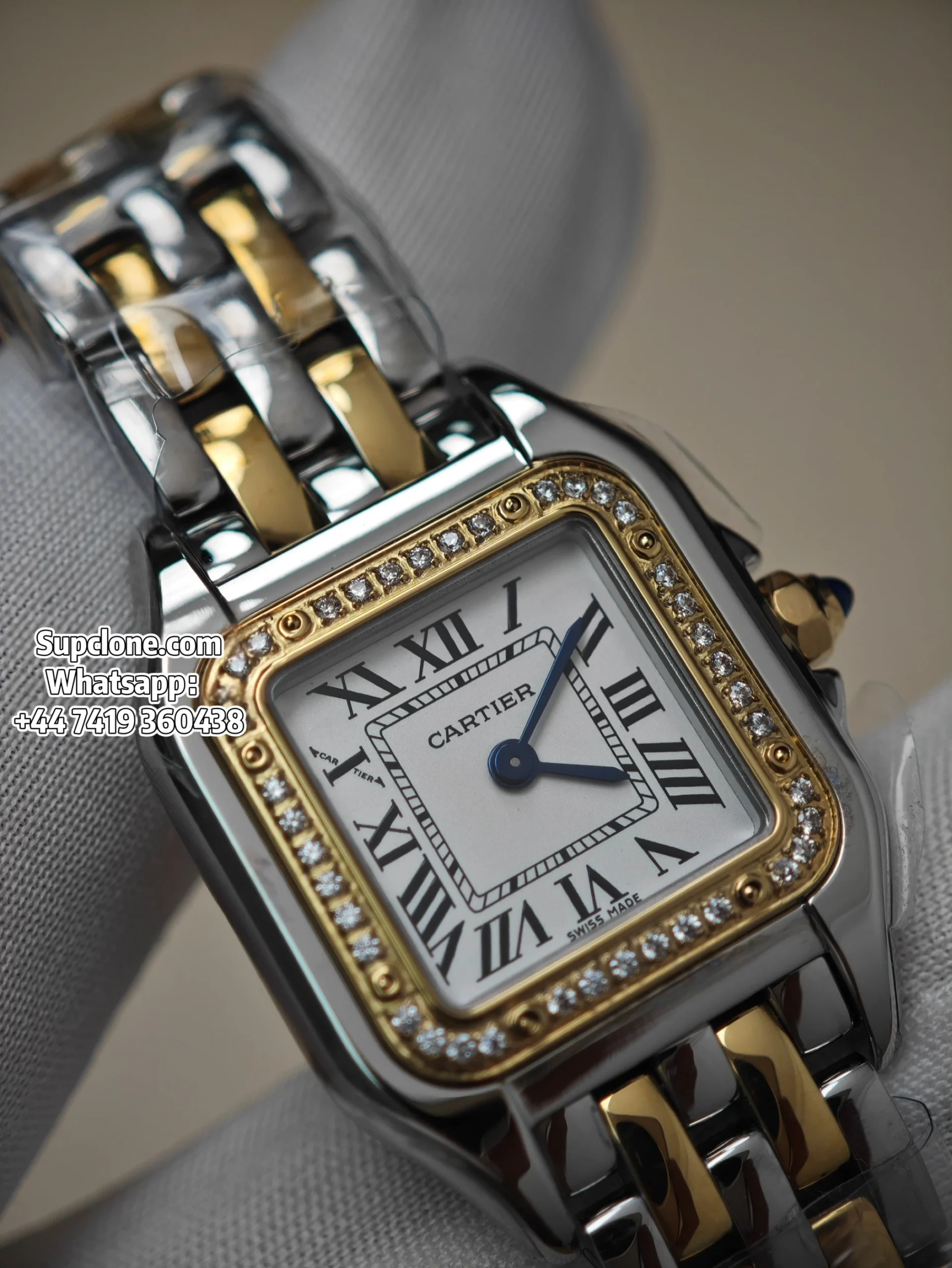 Cartier Super Clone Watches 11 Panthere W3PN0007 Two Tone Diamond (16) Cartier Super Clone Watches 1:1 Panthere W3PN0007 Two Tone Diamond