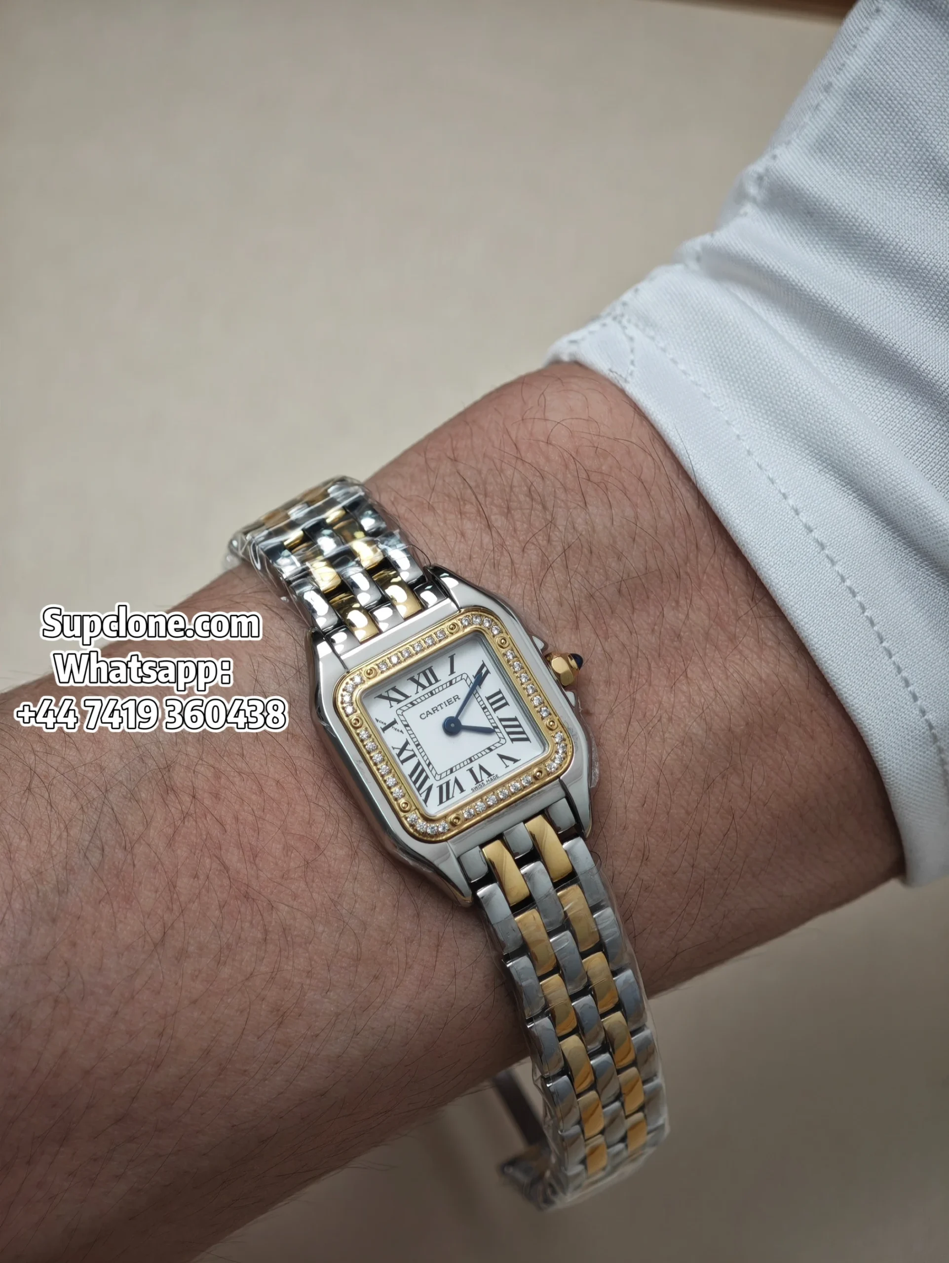 Cartier Super Clone Watches 11 Panthere W3PN0007 Two Tone Diamond (21) Cartier Super Clone Watches 1:1 Panthere W3PN0007 Two Tone Diamond