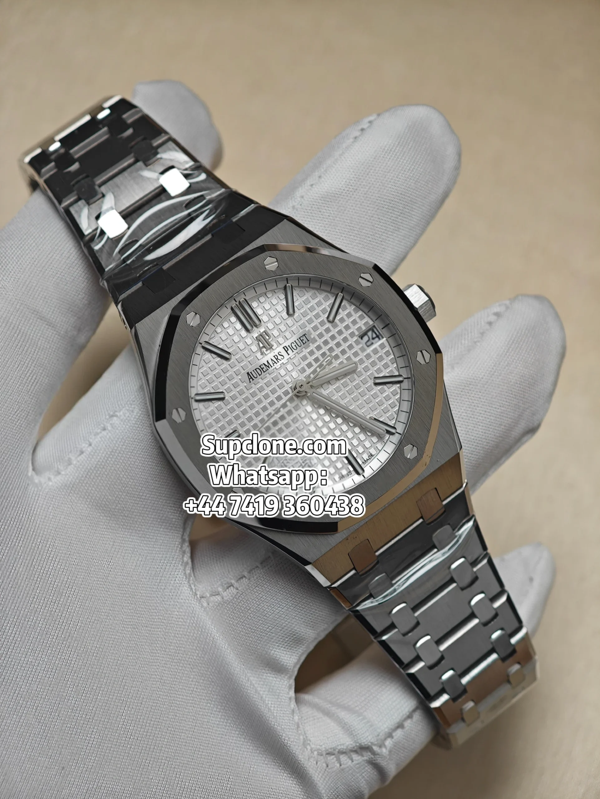 Audemars Piguet Super Clone 11 Royal Oak 15500 White Dial (1) Audemars Piguet Super Clone 1:1 Royal Oak 15500 White Dial