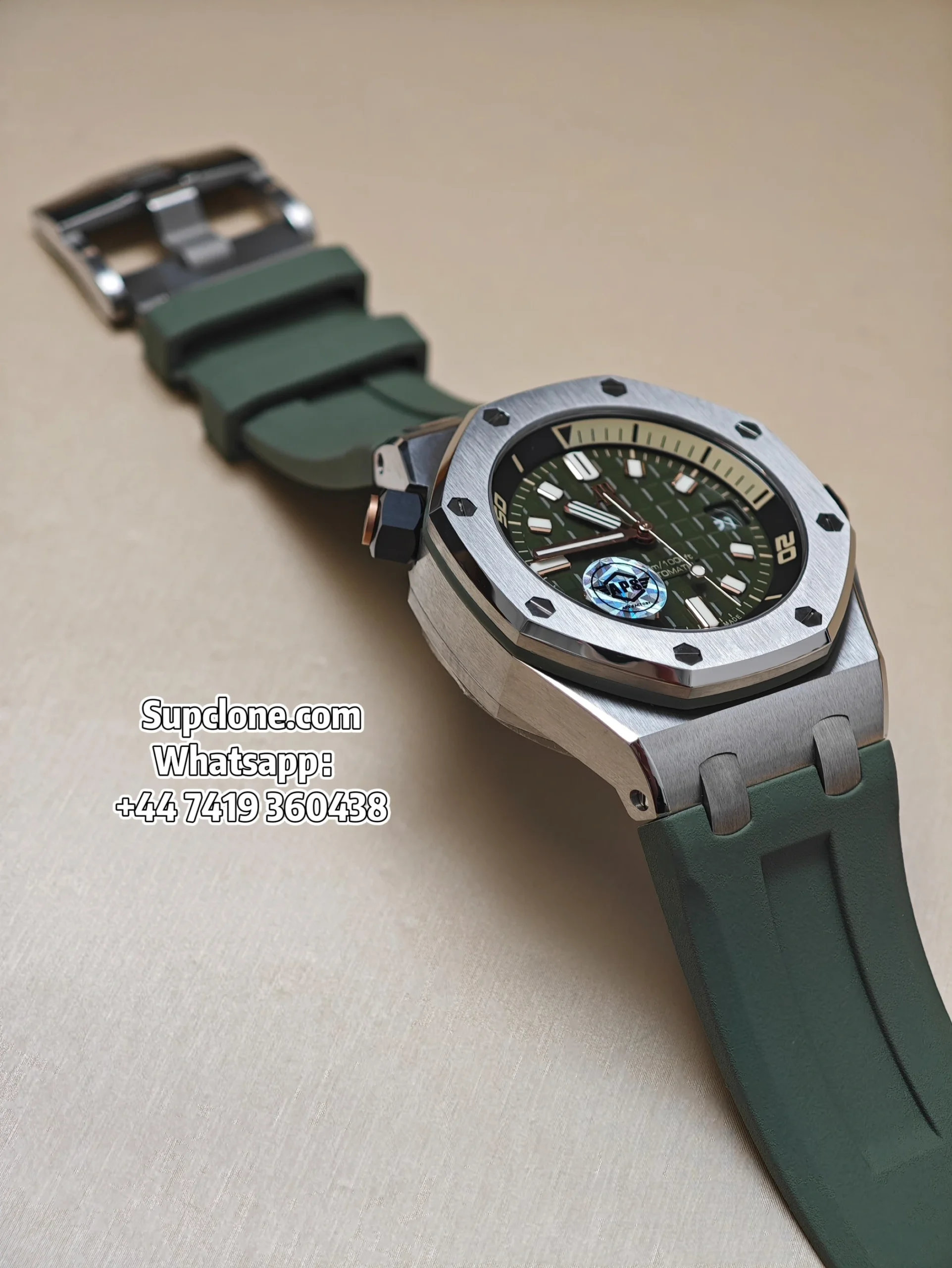 Audemars Piguet Super Clone 11 Royal Oak Offshore 15720 Green Dial (10) Audemars Piguet Super Clone 1:1 Royal Oak Offshore 15720 Green Dial