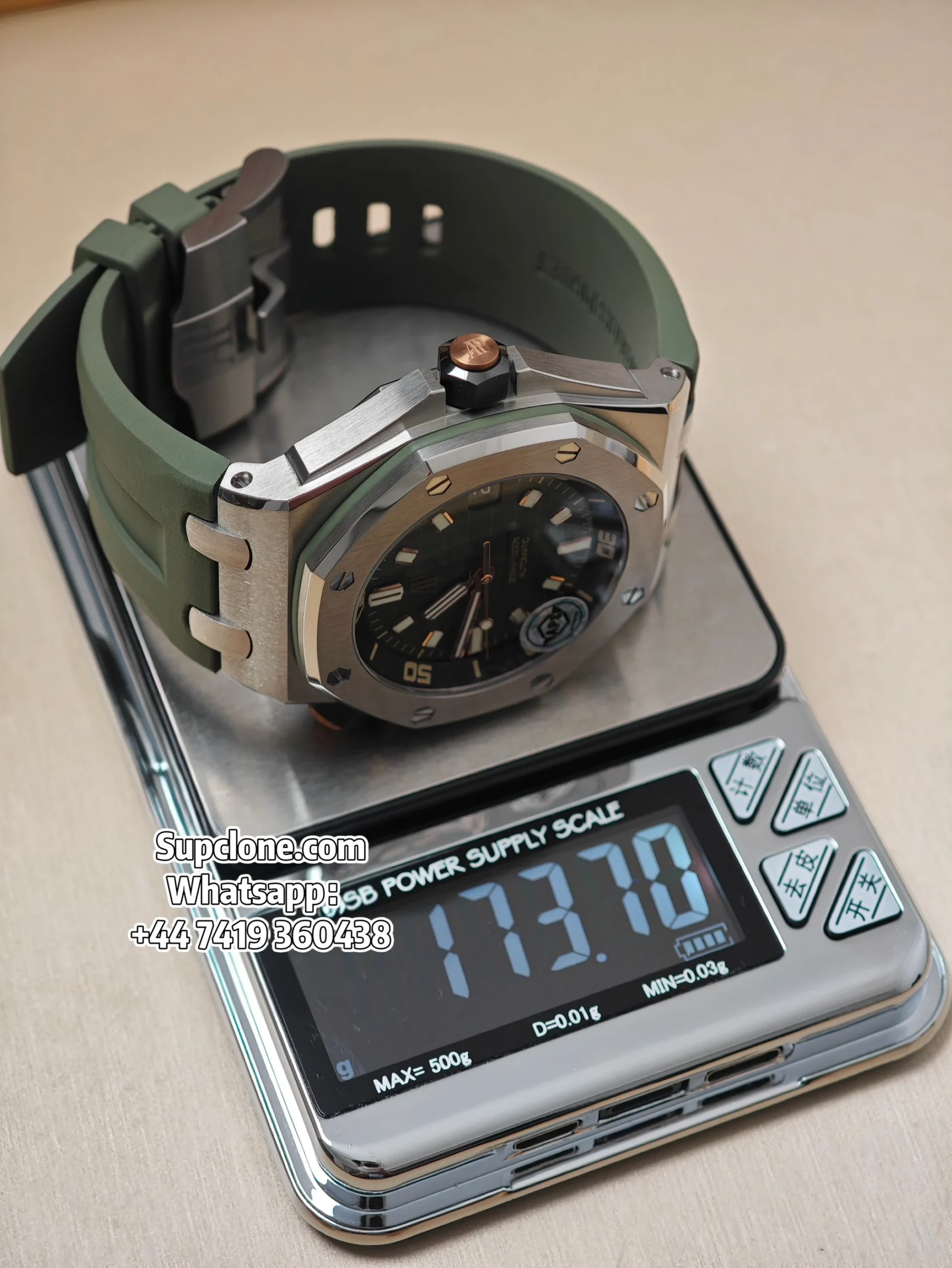 Audemars Piguet Super Clone 11 Royal Oak Offshore 15720 Green Dial (13) Audemars Piguet Super Clone 1:1 Royal Oak Offshore 15720 Green Dial