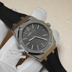 Audemars Piguet Super Clone Royal Oak 15510 Green Dial Black Rubber Strap (1) Audemars Piguet Super Clone Royal Oak 15510 Green Dial Black Rubber Strap