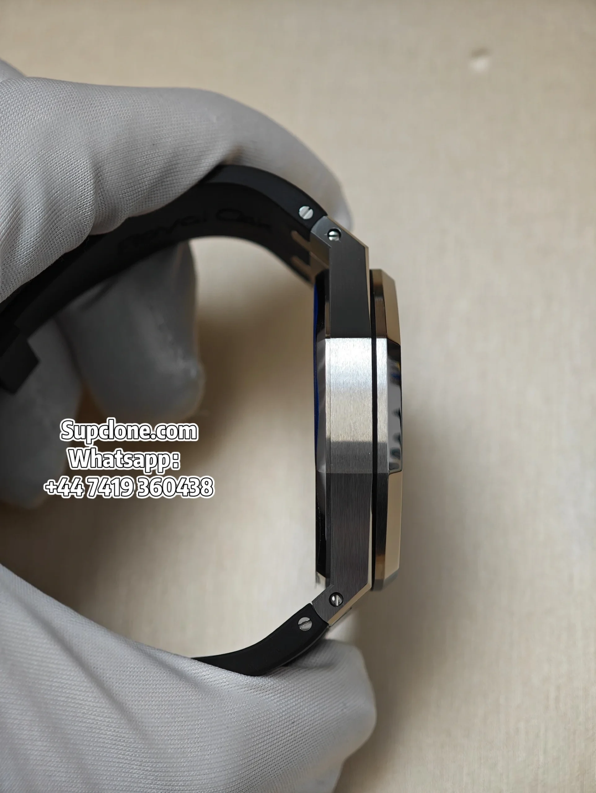 Audemars Piguet Super Clone Royal Oak 15510 Green Dial Black Rubber Strap (2) Audemars Piguet Super Clone Royal Oak 15510 Green Dial Black Rubber Strap