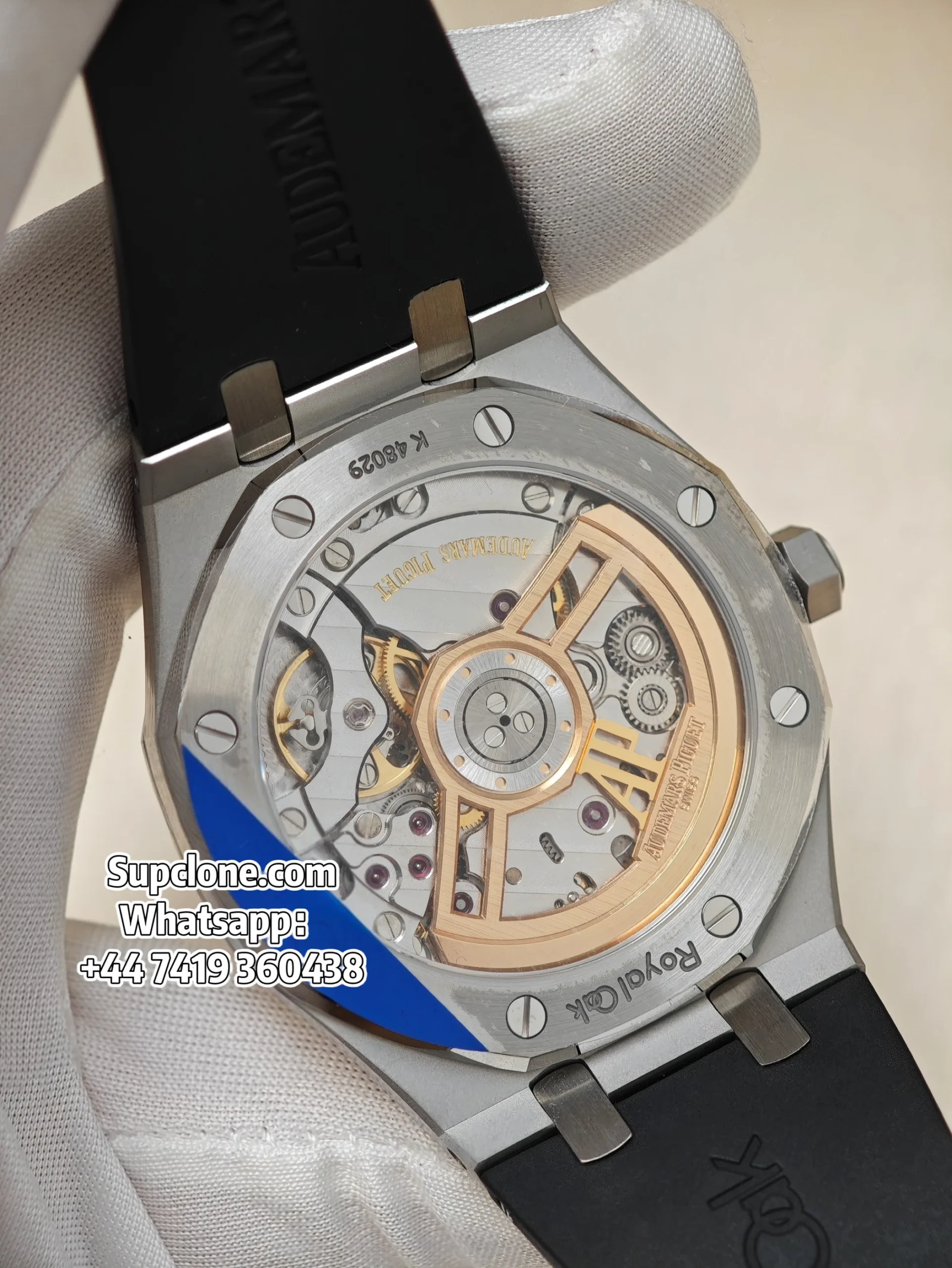 Audemars Piguet Super Clone Royal Oak 15510 Green Dial Black Rubber Strap (5) Audemars Piguet Super Clone Royal Oak 15510 Green Dial Black Rubber Strap