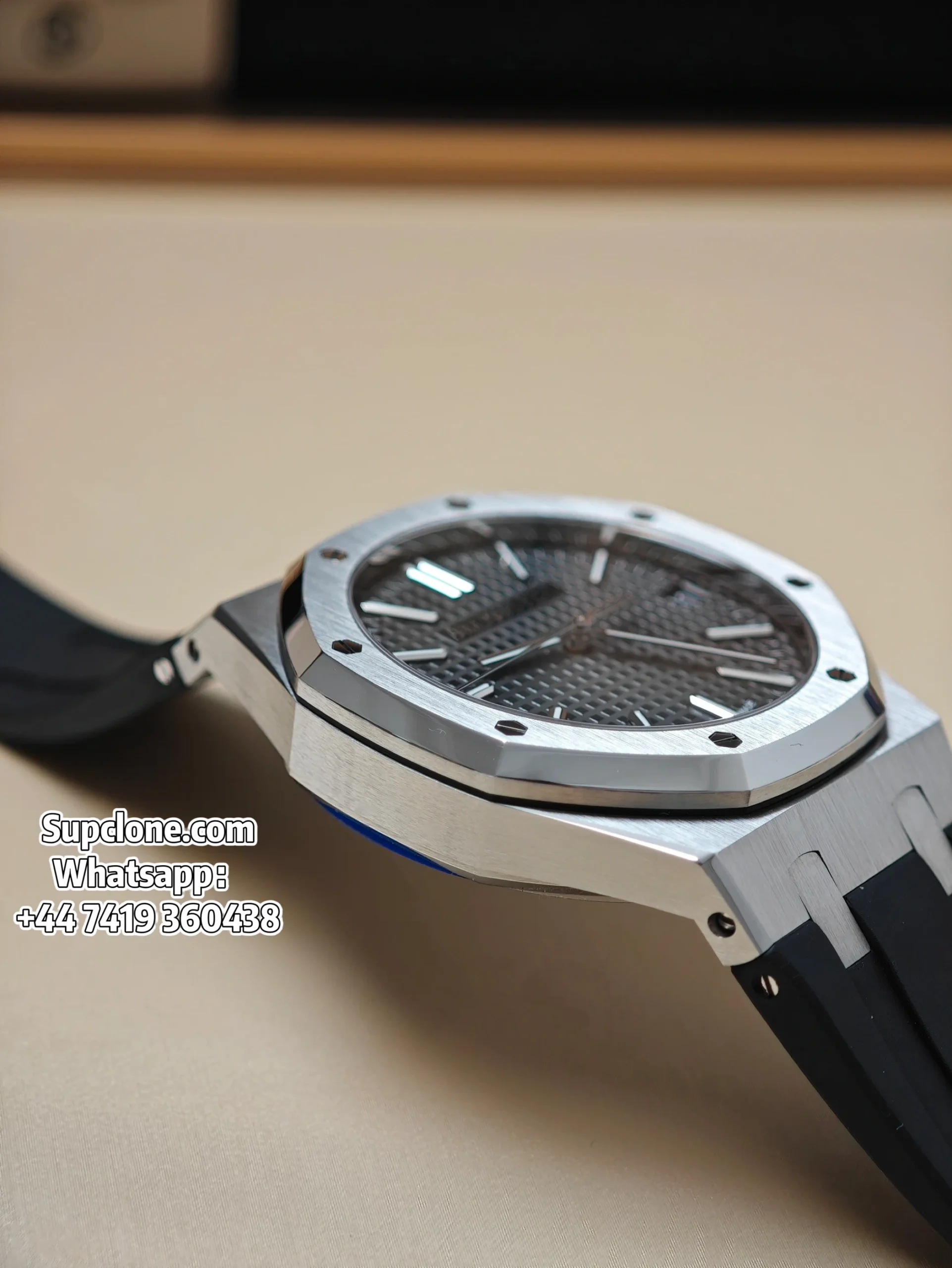 Audemars Piguet Super Clone Royal Oak 15510 Green Dial Black Rubber Strap (9) Audemars Piguet Super Clone Royal Oak 15510 Green Dial Black Rubber Strap