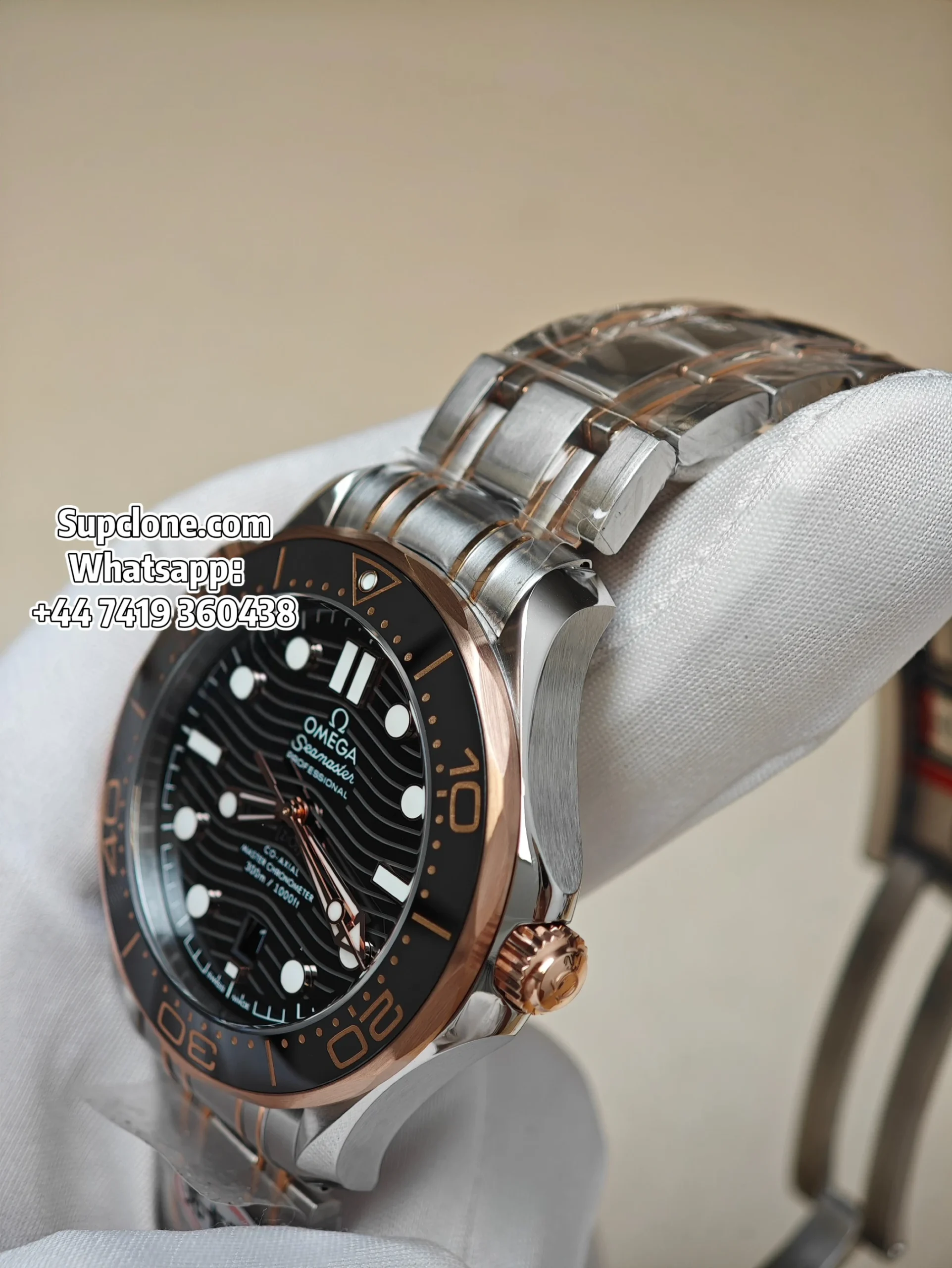 OMEGA Super Clone Seamaster Diver 300M 210.20.42.20.01.001 42mm Two-Tone Black